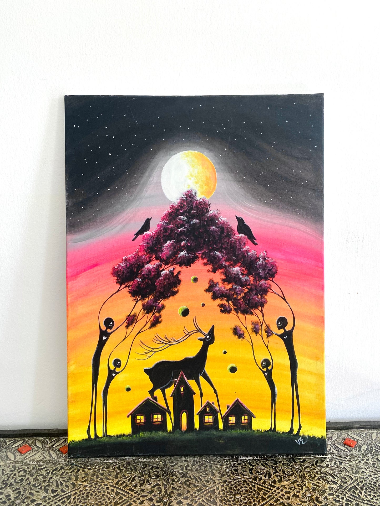 GROßES Original-Acrylgemälde auf LEINWAND / Nagy EREDETI festmény vászonra