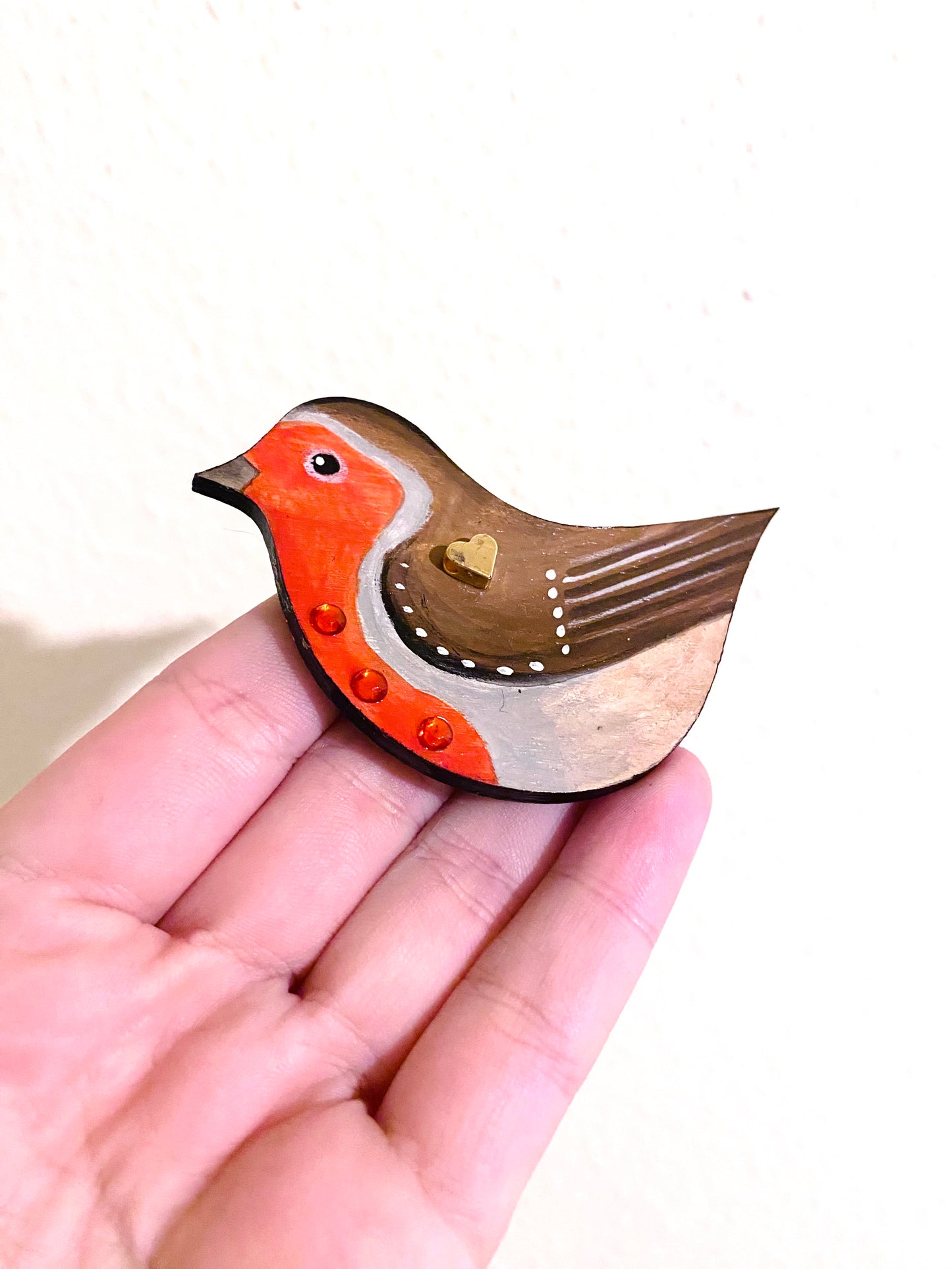 Handbemalter Vogelmagnet / Kézzel festett madárka mágnes