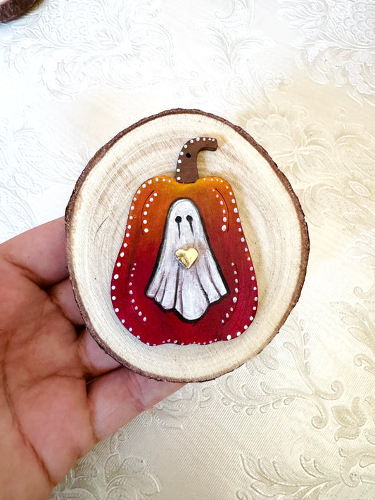 Hand-painted mini wood slice MAGNET / Kézzel festett mini fakorong mágnes