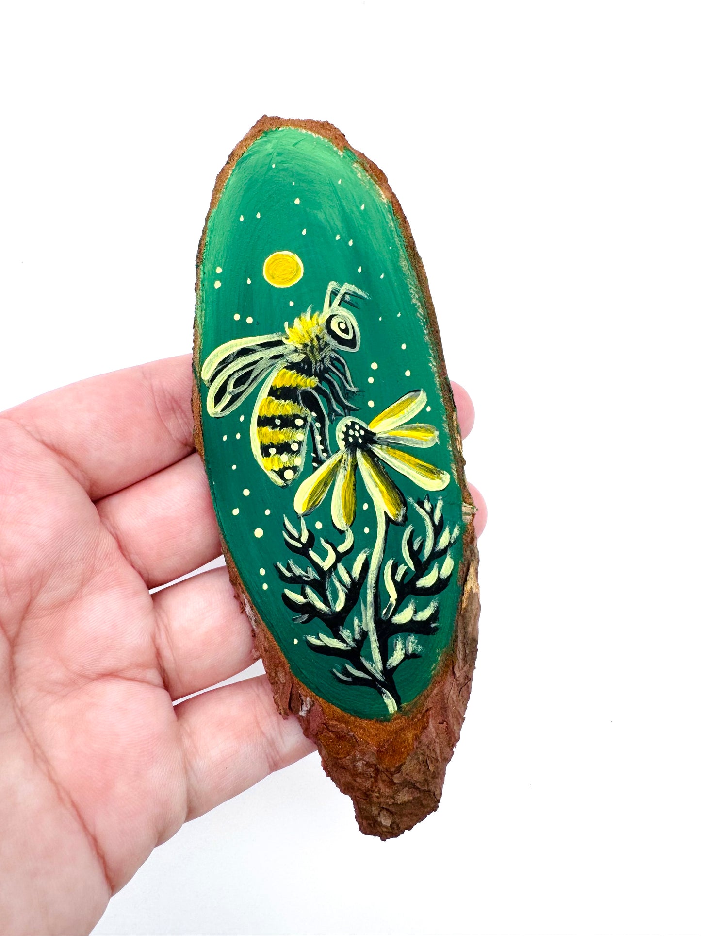 Hand-painted mini wood slice MAGNET / Kézzel festett mini fakorong mágnes
