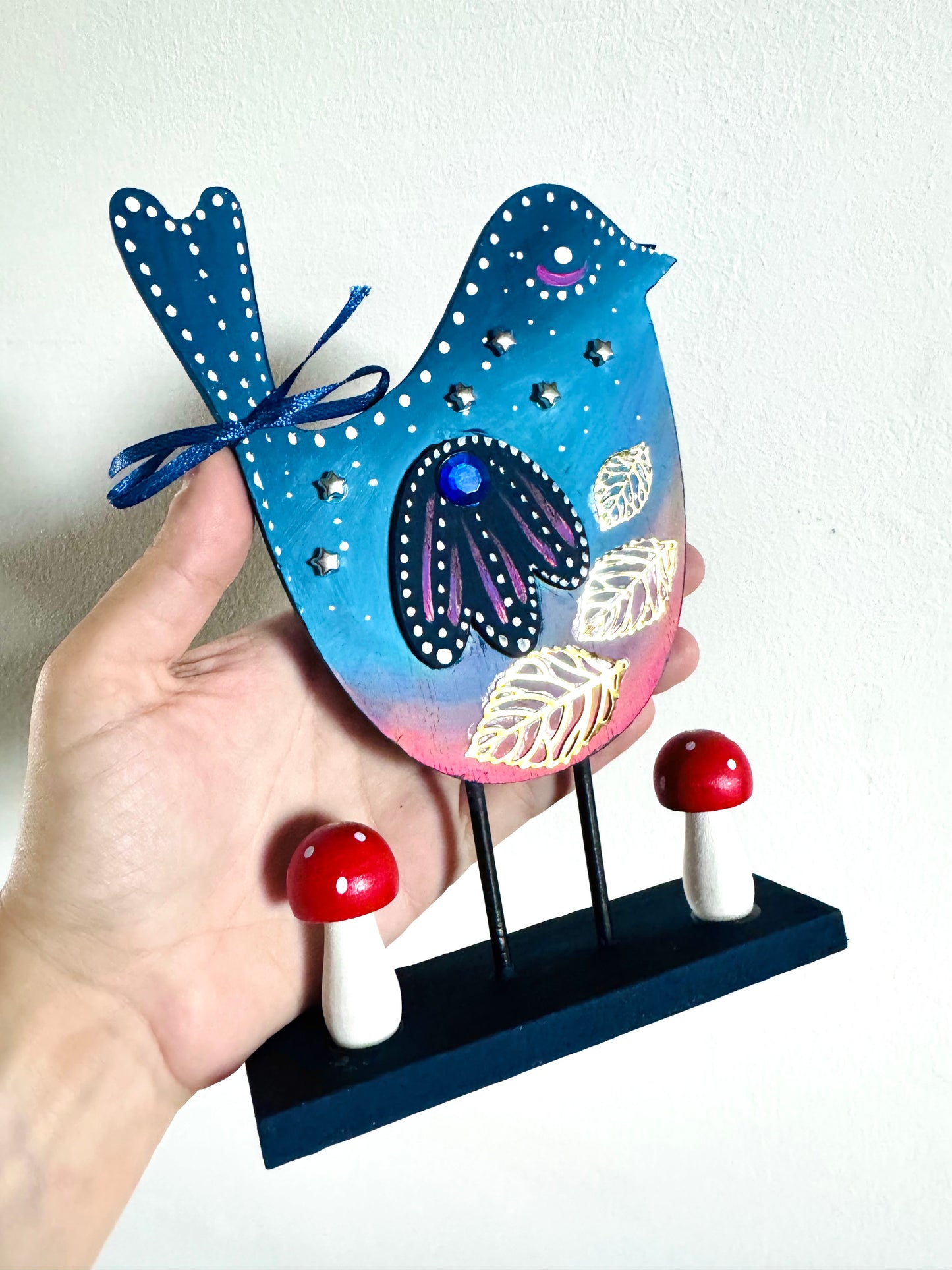 Springdecor bird figurine / Tavaszi madárka figura