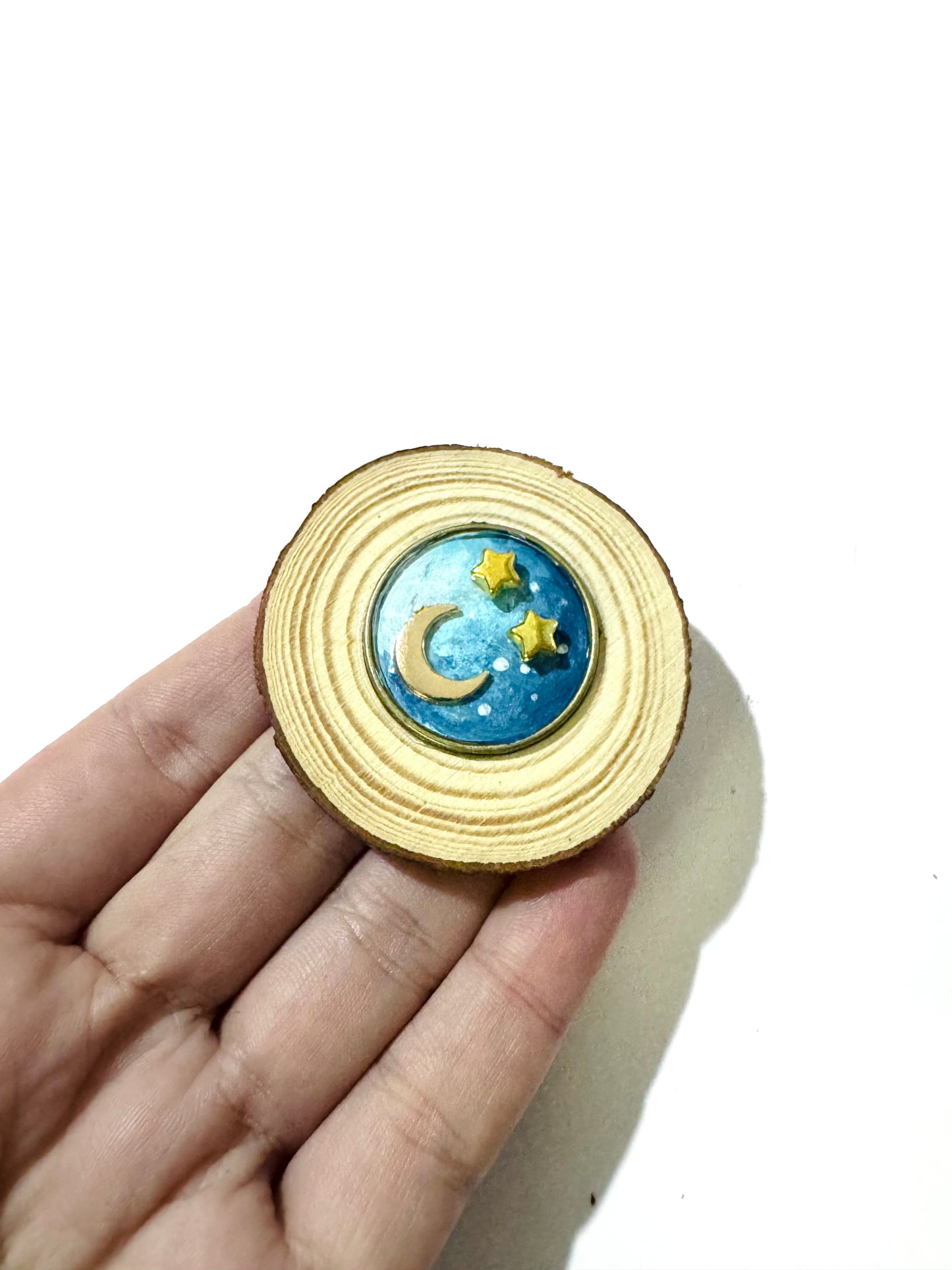 Hand-painted mini wood slice MAGNET / Kézzel festett mini fakorong mágnes