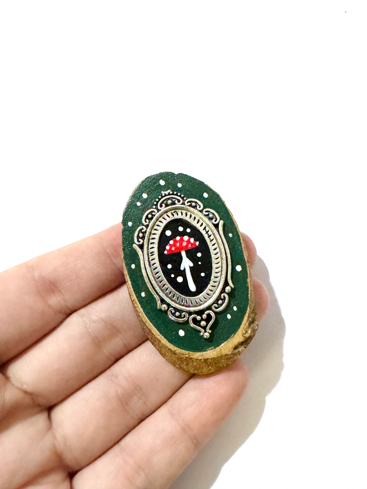 Hand-painted mini wood & steel MAGNET / Kézzel festett mini fa & fém MÁGNES