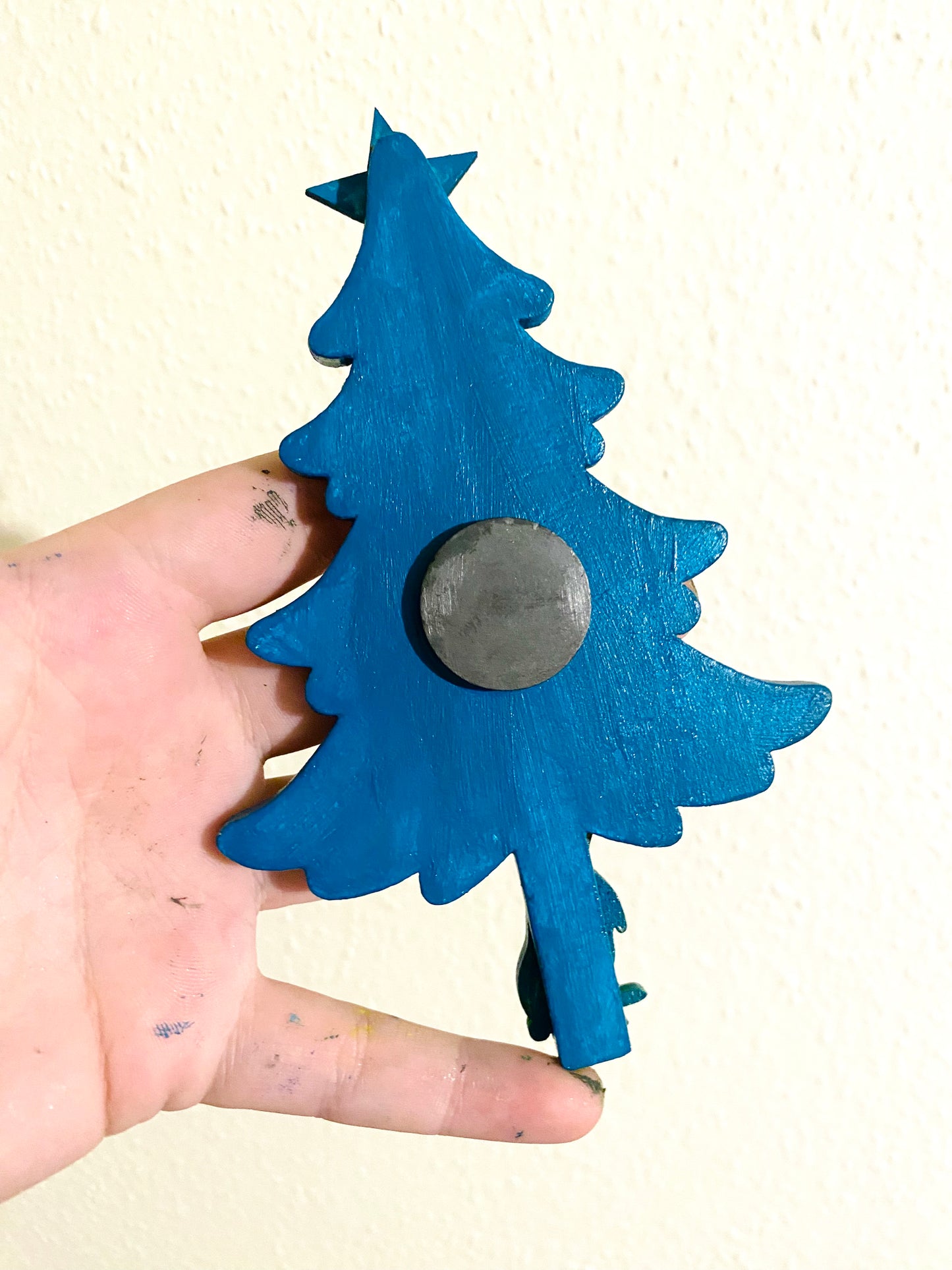 Handbemalter Weihnachtsbaummagnet / Kézzel festett karácsonyfa mágnes