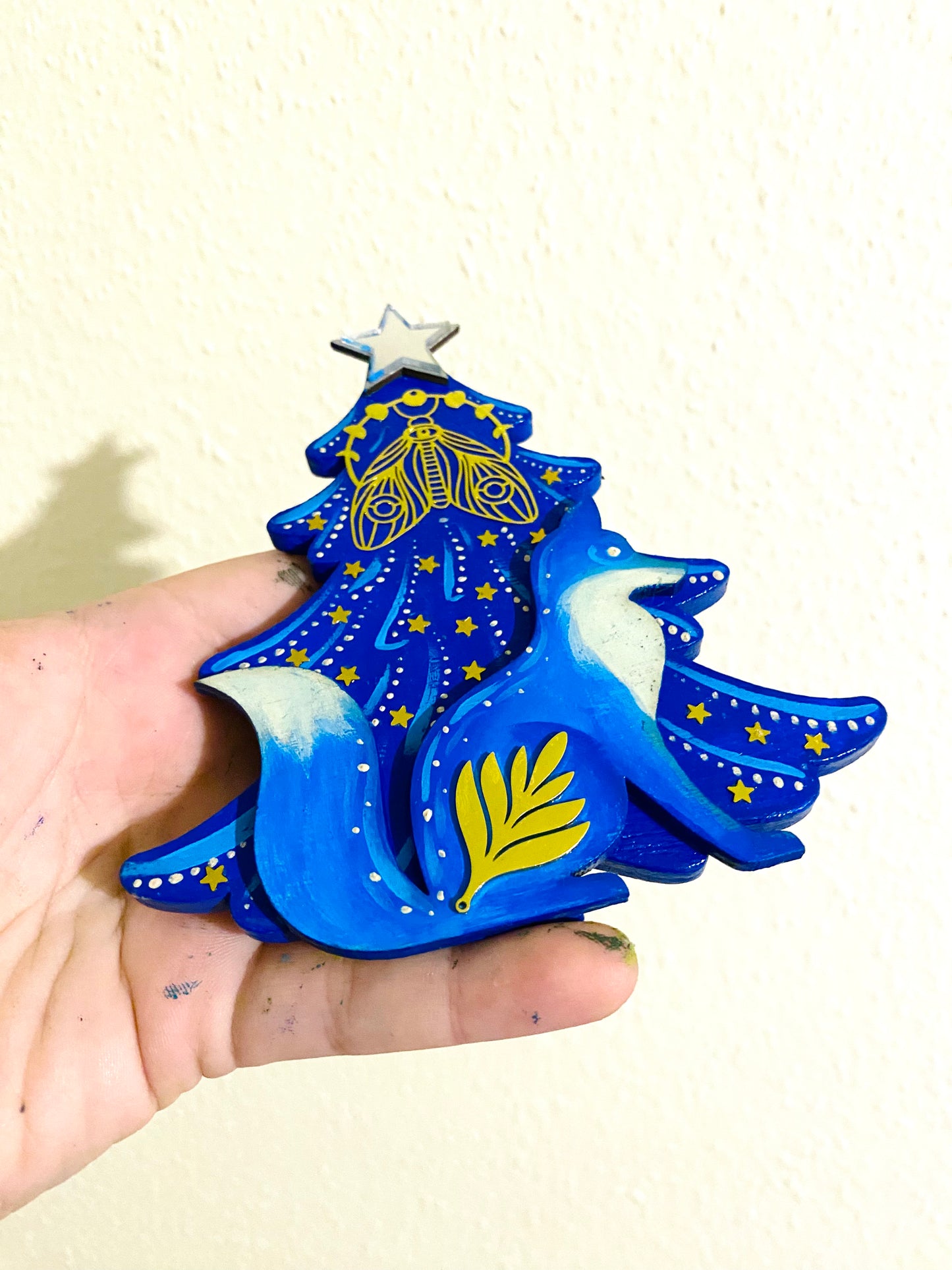 Hand-painted Christmas tree magnet / Kézzel festett karácsonyfa mágnes