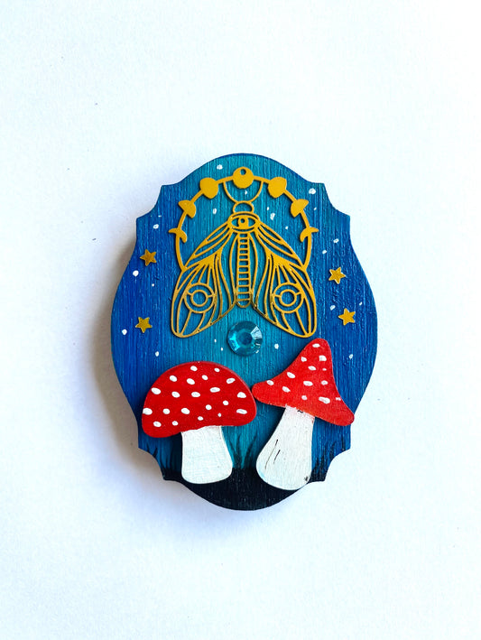 Hand-painted fungi magnet / Kézzel festett gomba mágnes