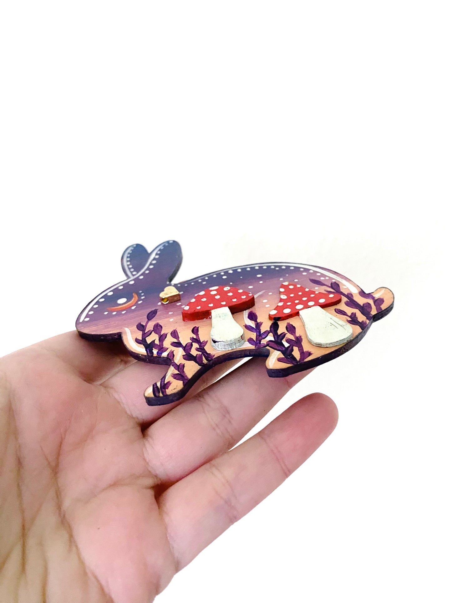 Hand-painted rabbit MAGNET / Kézzel festett nyuszi mágnes