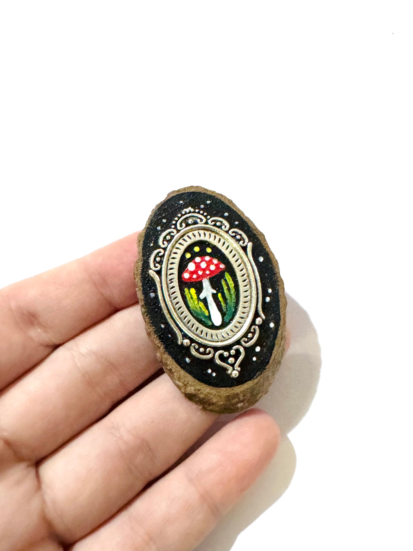 Hand-painted mini wood & steel MAGNET / Kézzel festett mini fa & fém MÁGNES