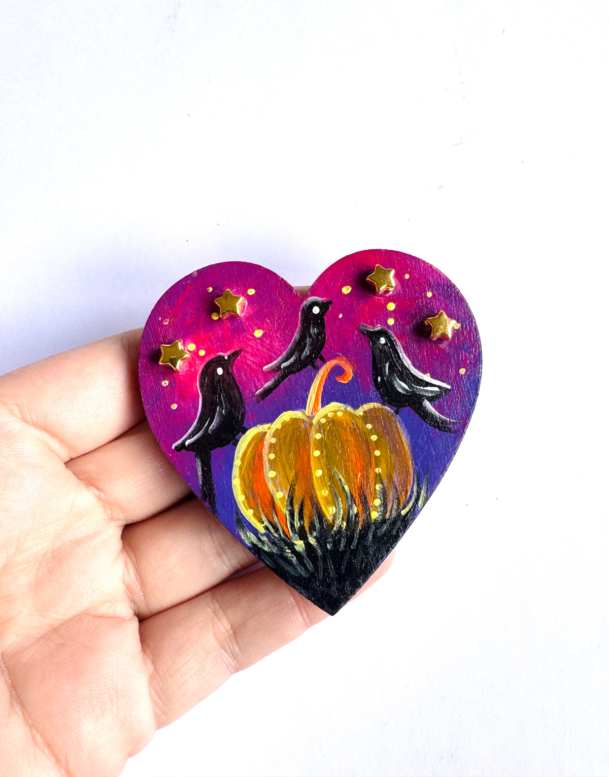 Hand-painted mini wooden MAGNET / Kézzel festett mini fa MÁGNES