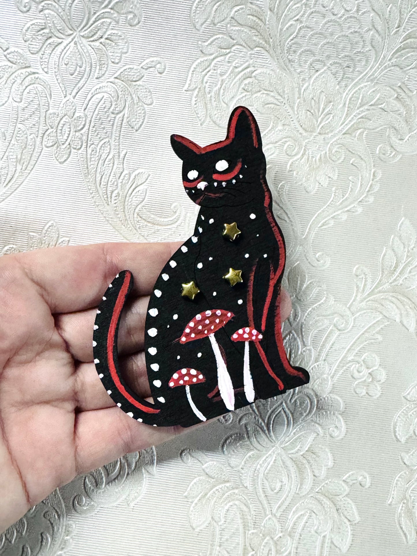 Hand-painted cat MAGNET / Kézzel festett macska mágnes