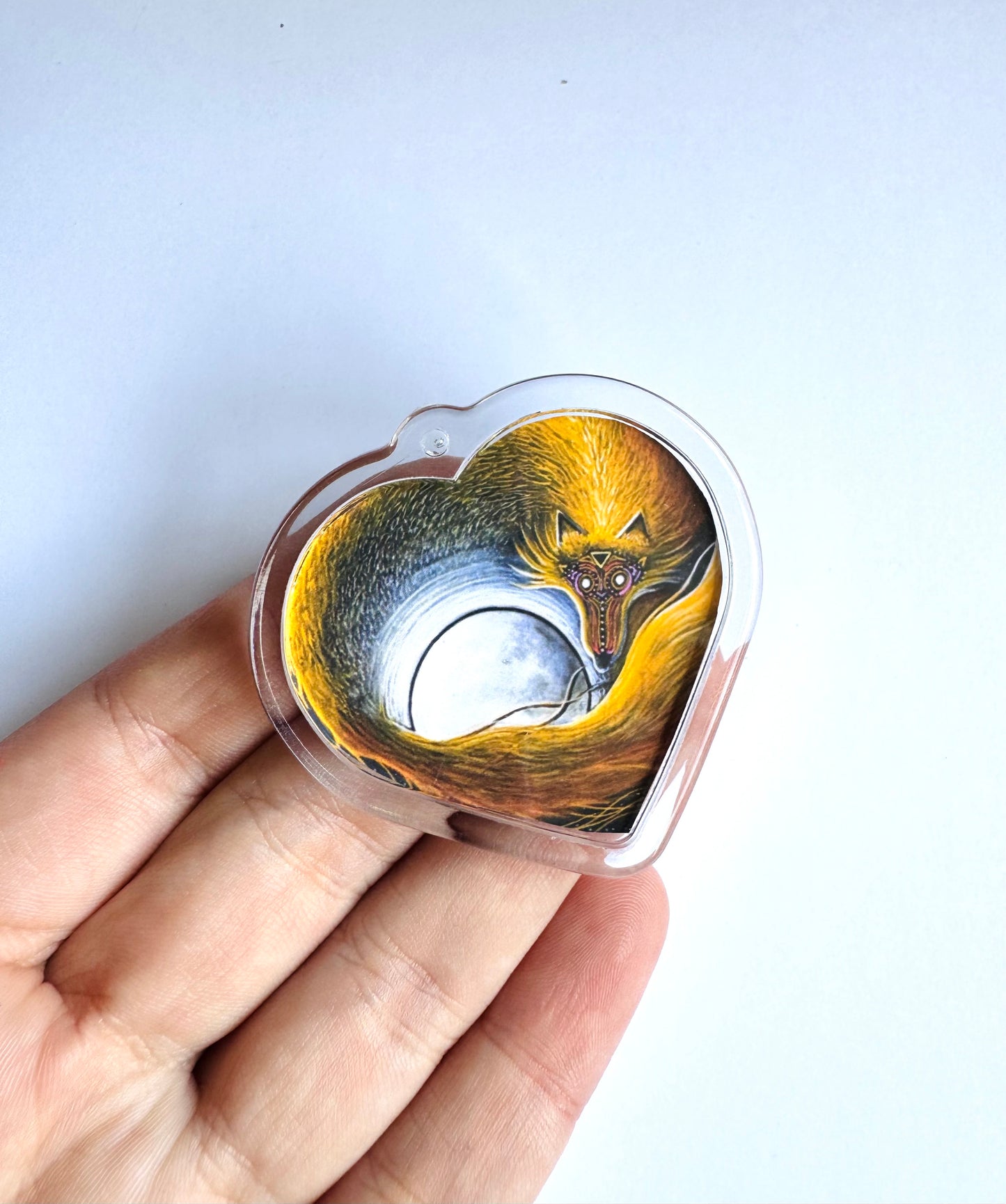 Plexi HEART magnet / SZÍV Mágnes plexi tokkal