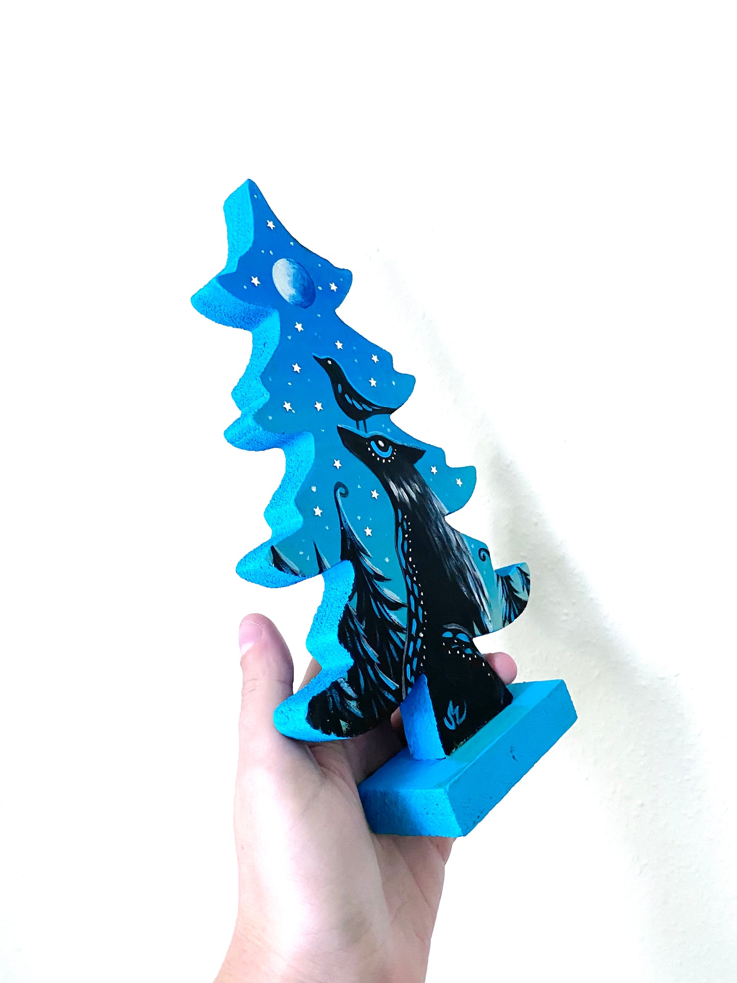 Handbemalte Kiefernfigur KLEINER / Kézzel festett fenyőfa figura KISEBB
