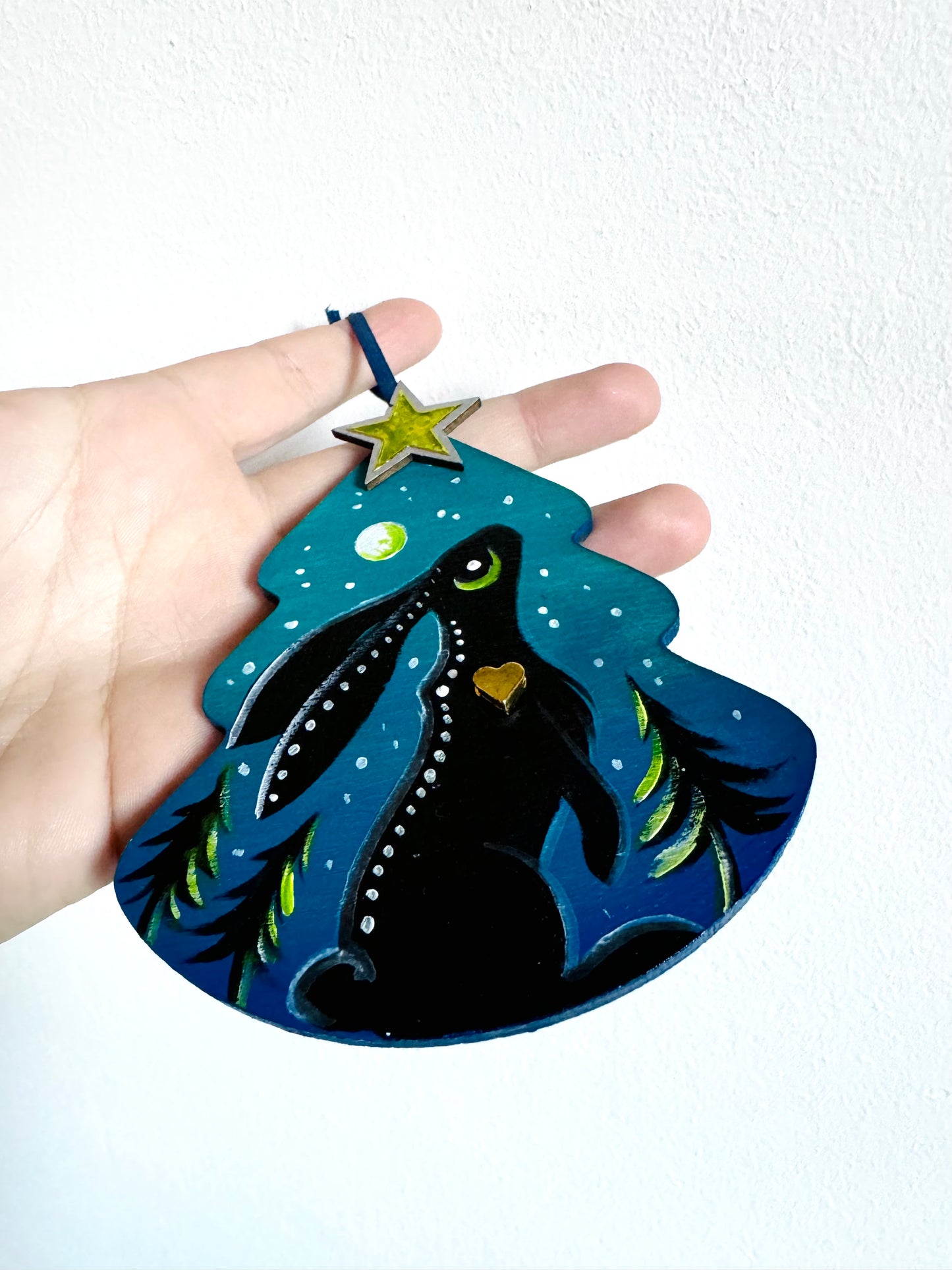 Hand-painted Christmas tree ornament / Kézzel festett karácsonyfa dísz