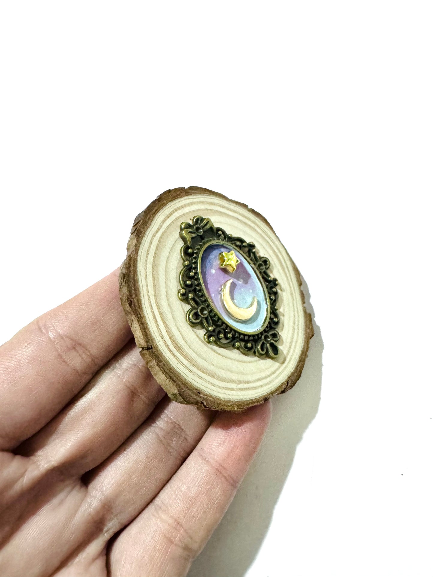 Hand-painted mini wood slice MAGNET / Kézzel festett mini fakorong mágnes