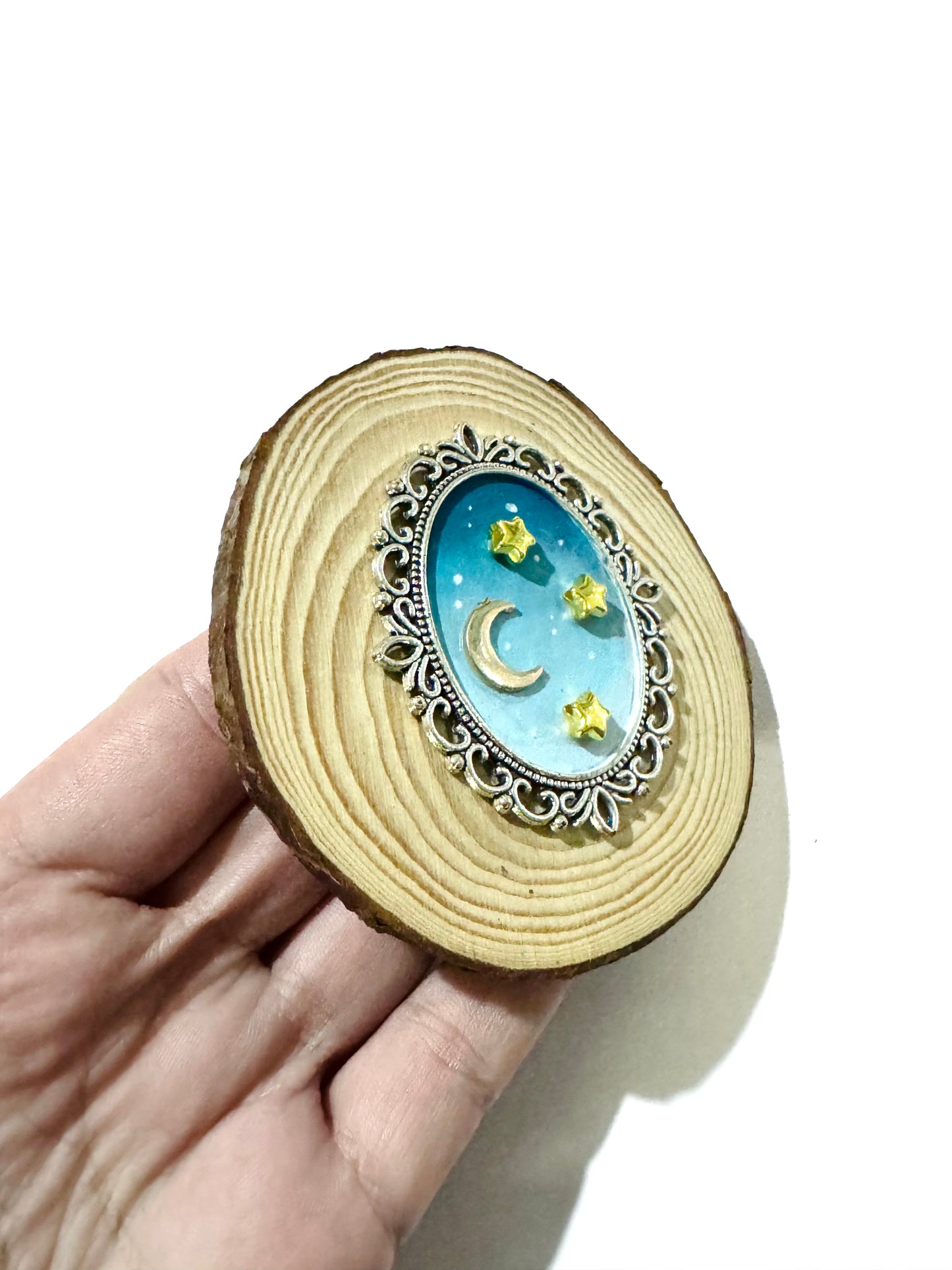 Hand-painted mini wood slice MAGNET / Kézzel festett mini fakorong mágnes