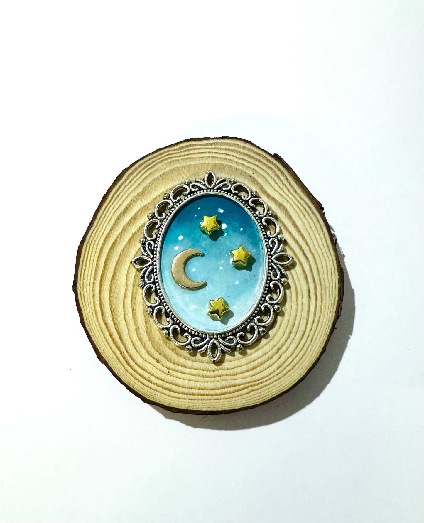 Hand-painted mini wood slice MAGNET / Kézzel festett mini fakorong mágnes