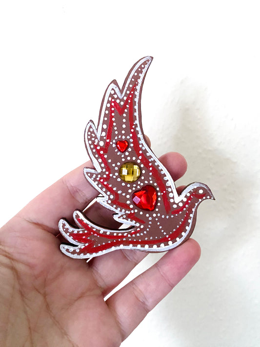 Hand-painted dove magnet / Kézzel festett galamb mágnes