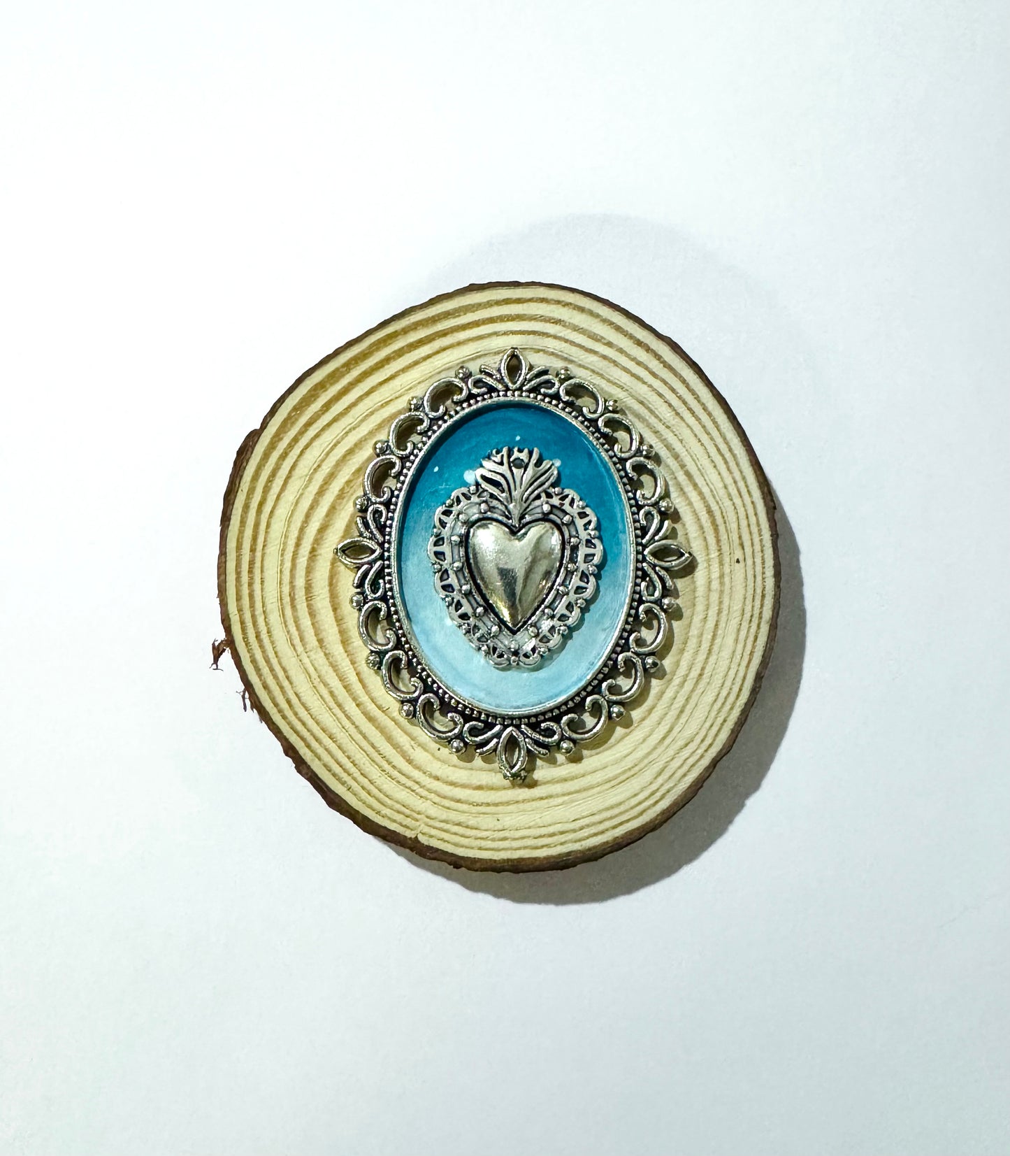 Hand-painted mini wood slice MAGNET / Kézzel festett mini fakorong mágnes