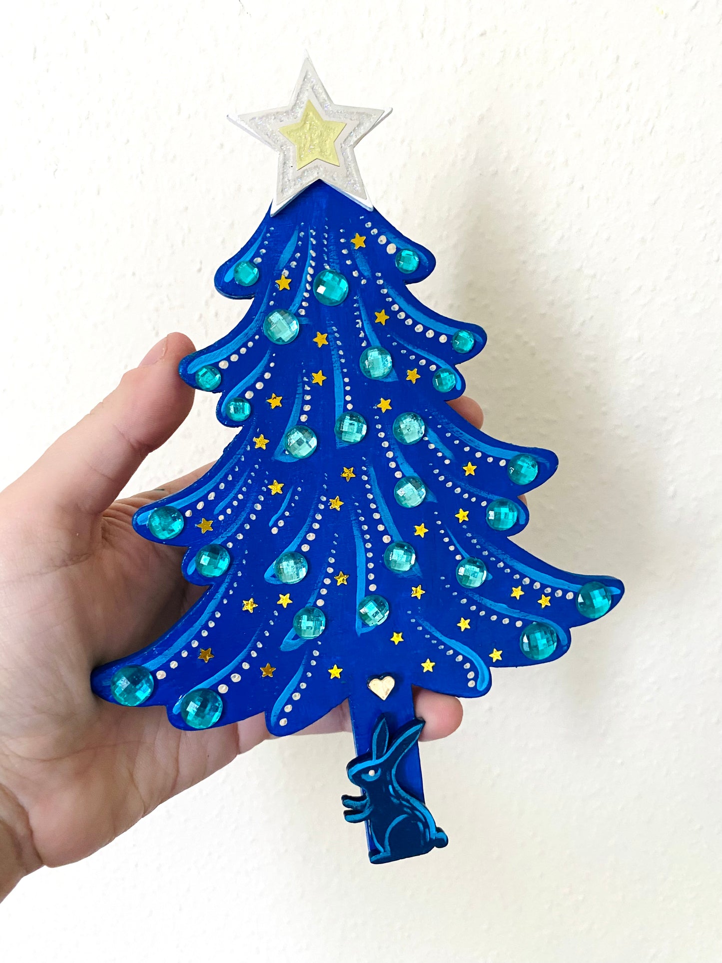 Hand-painted Christmas tree magnet / Kézzel festett karácsonyfa mágnes