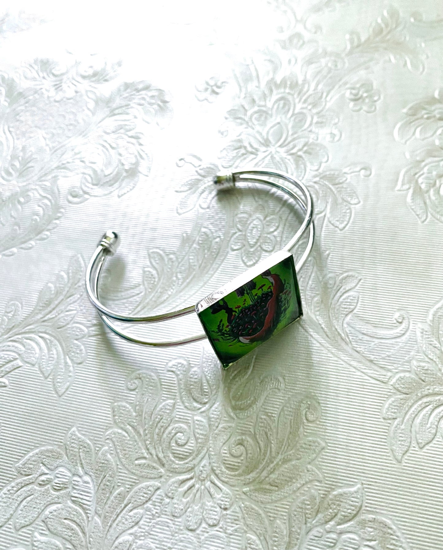 Quadratisches Armband / Négyzetes karkötő egyedi grafikával