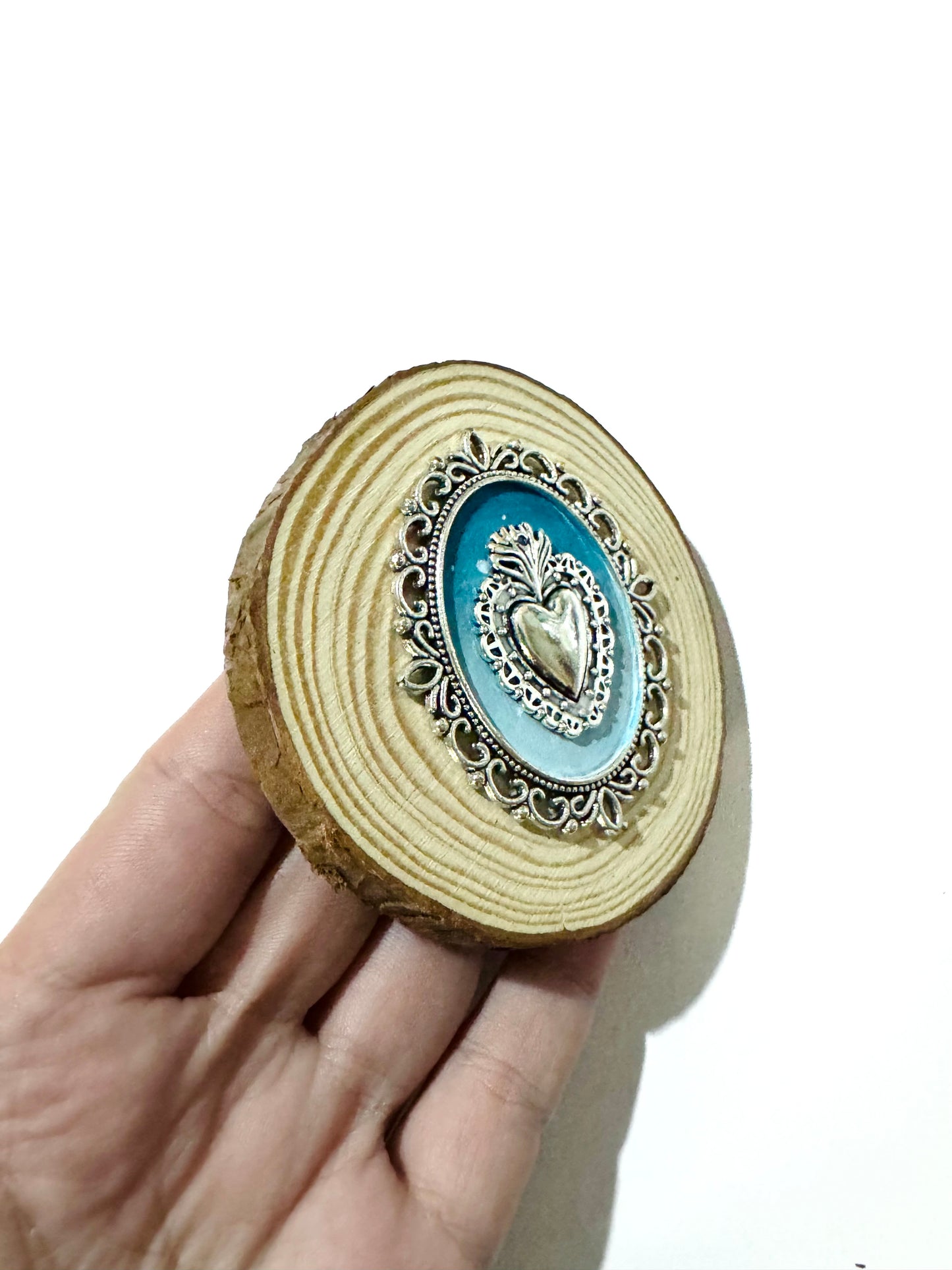 Hand-painted mini wood slice MAGNET / Kézzel festett mini fakorong mágnes