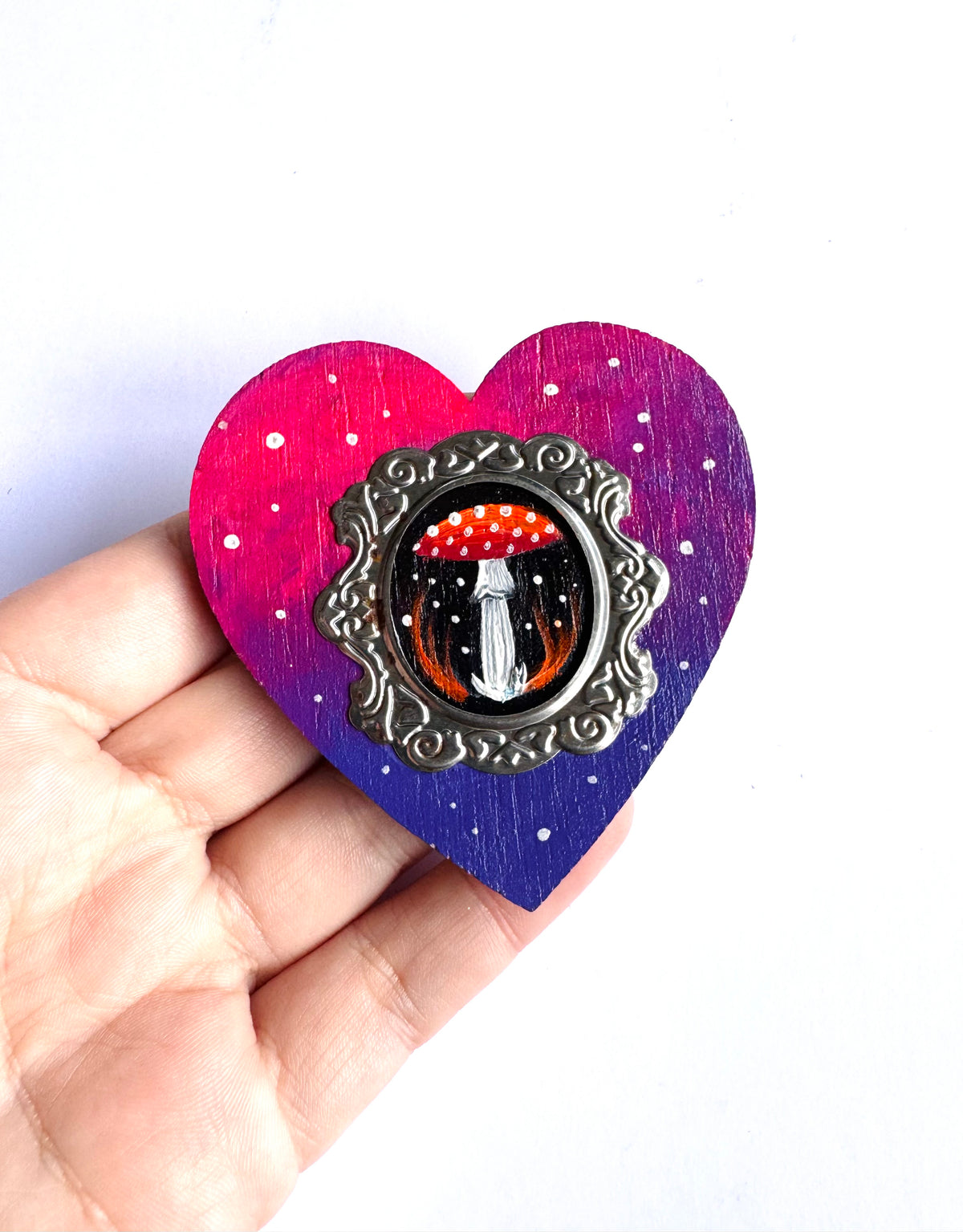 Hand-painted mini wooden MAGNET / Kézzel festett mini fa MÁGNES