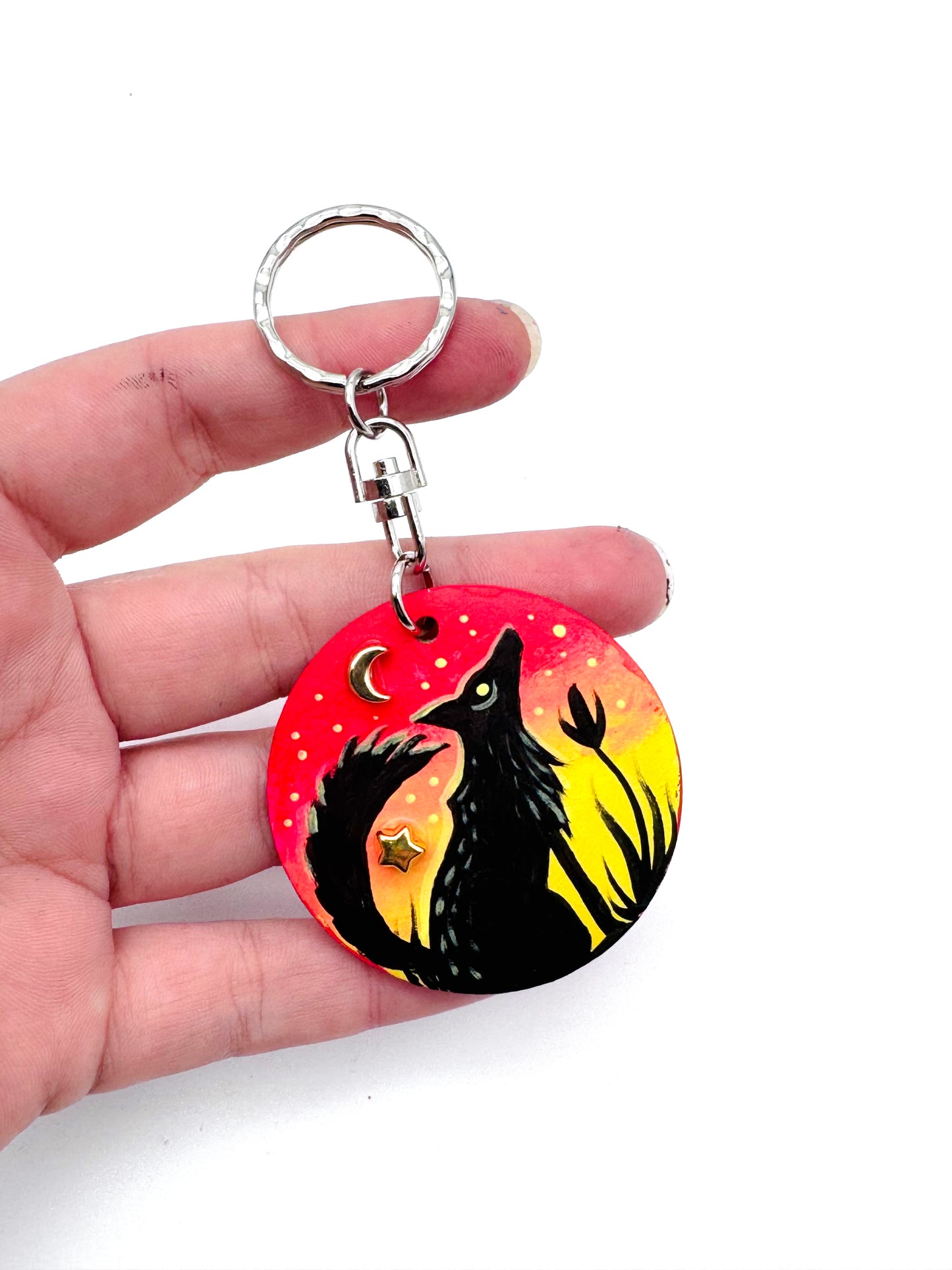 Round wooden keychain (larger size) / Kerek fa kulcstartó (nagyobb méret)