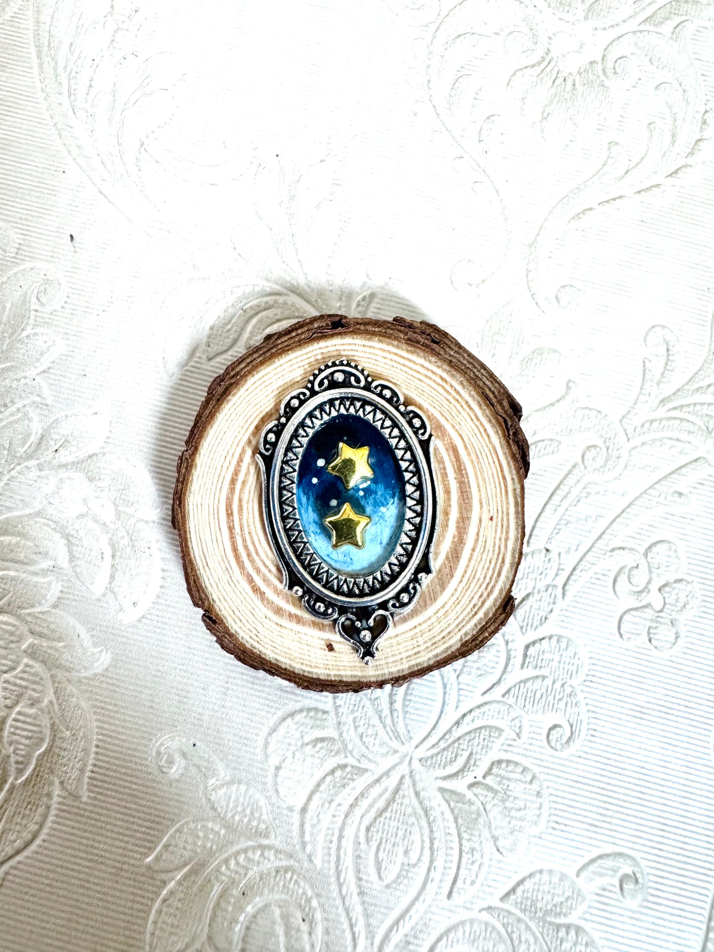 Hand-painted mini wood slice MAGNET / Kézzel festett mini fakorong mágnes