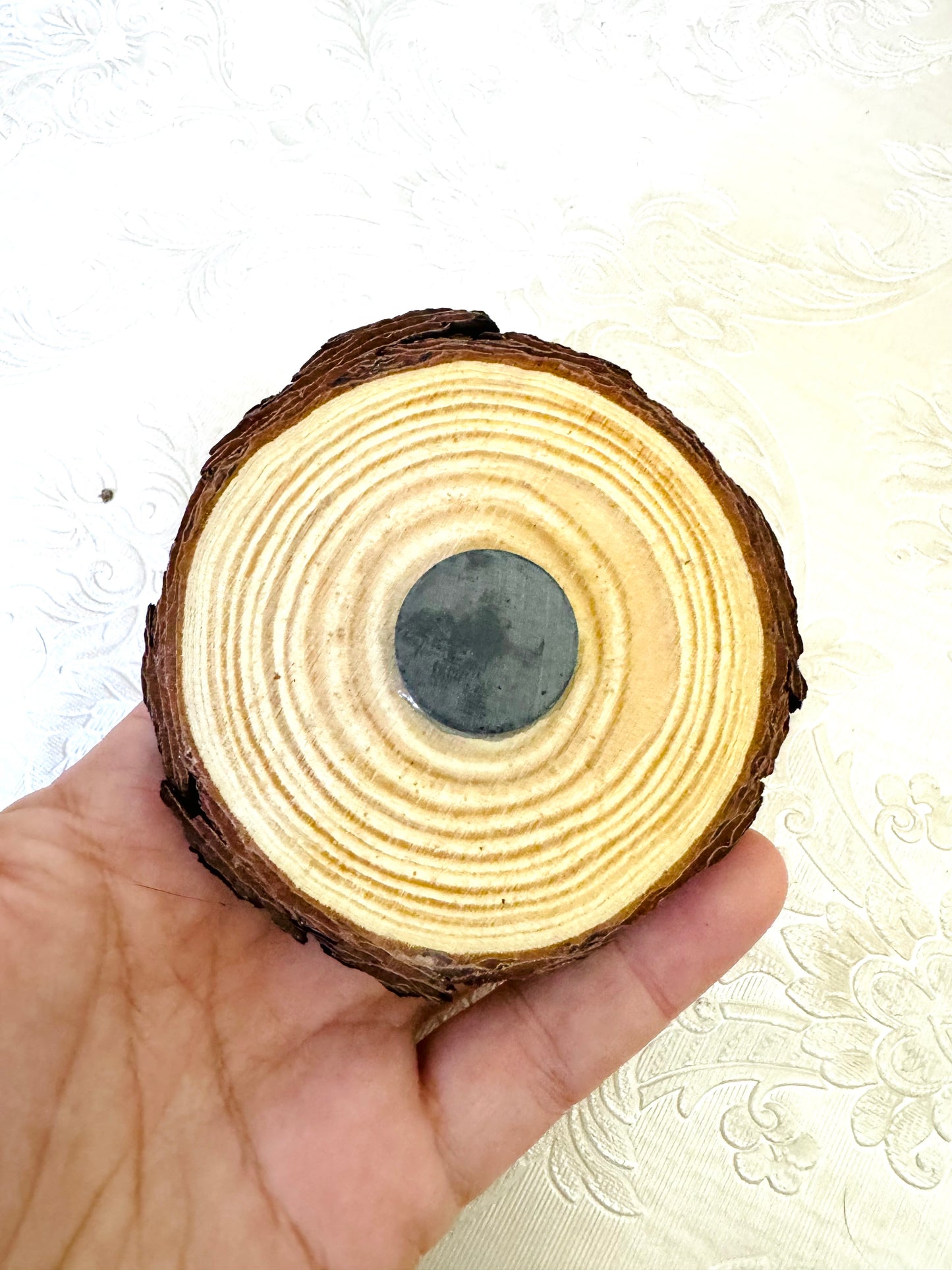 Hand-painted mini wood slice MAGNET / Kézzel festett mini fakorong mágnes