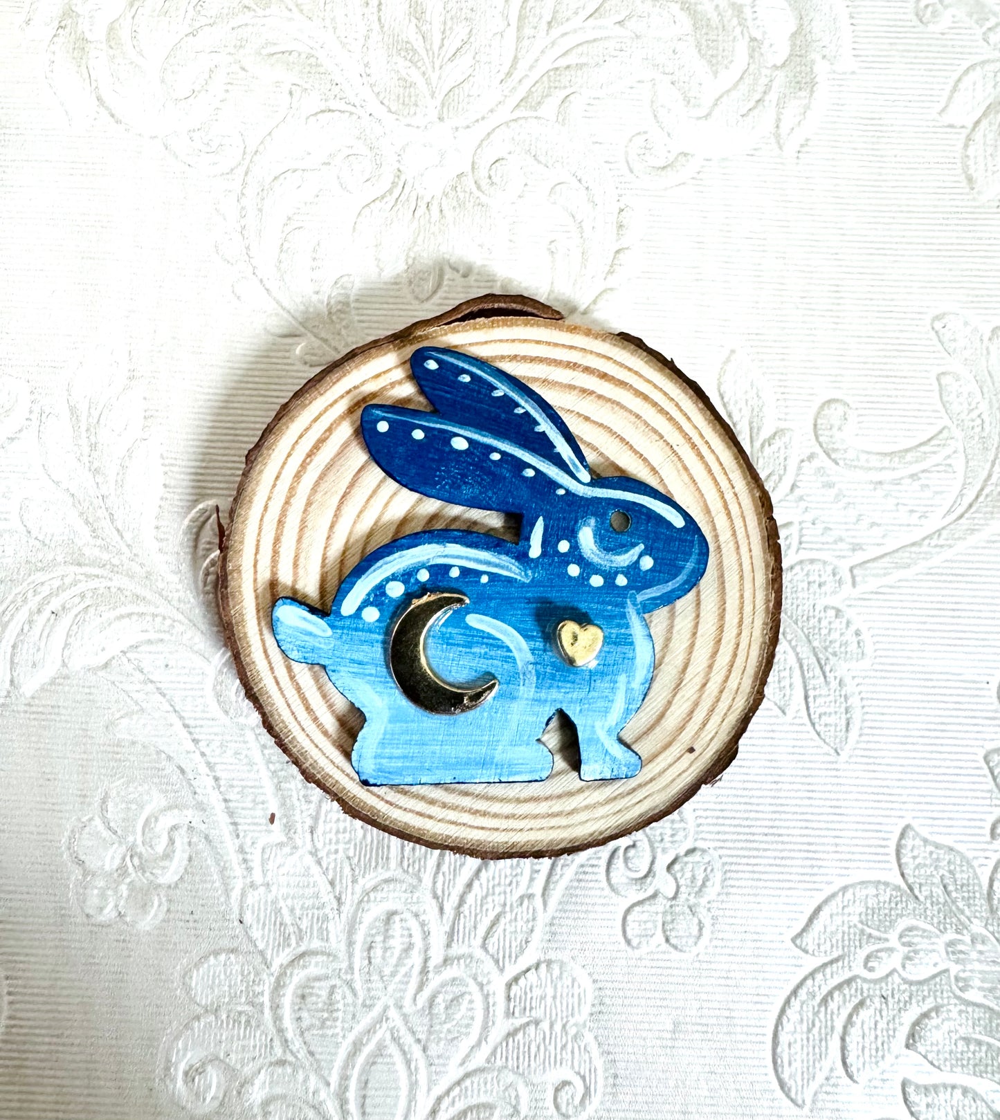 Hand-painted mini wood slice MAGNET / Kézzel festett mini fakorong mágnes