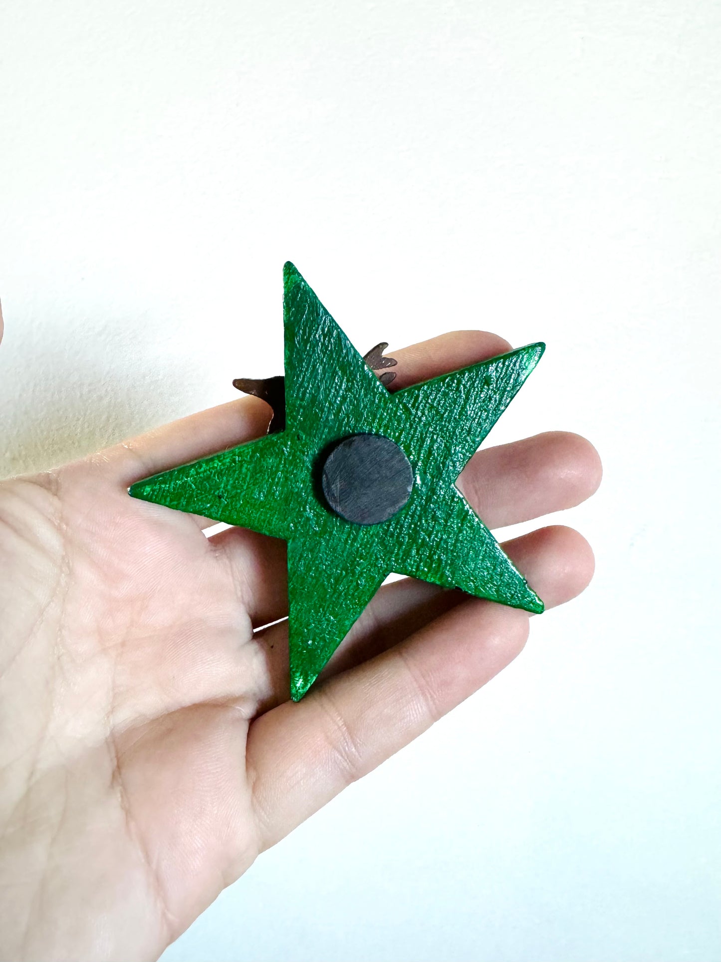 Hand-painted Christmas star magnet / Kézzel festett karácsonyi csillag mágnes