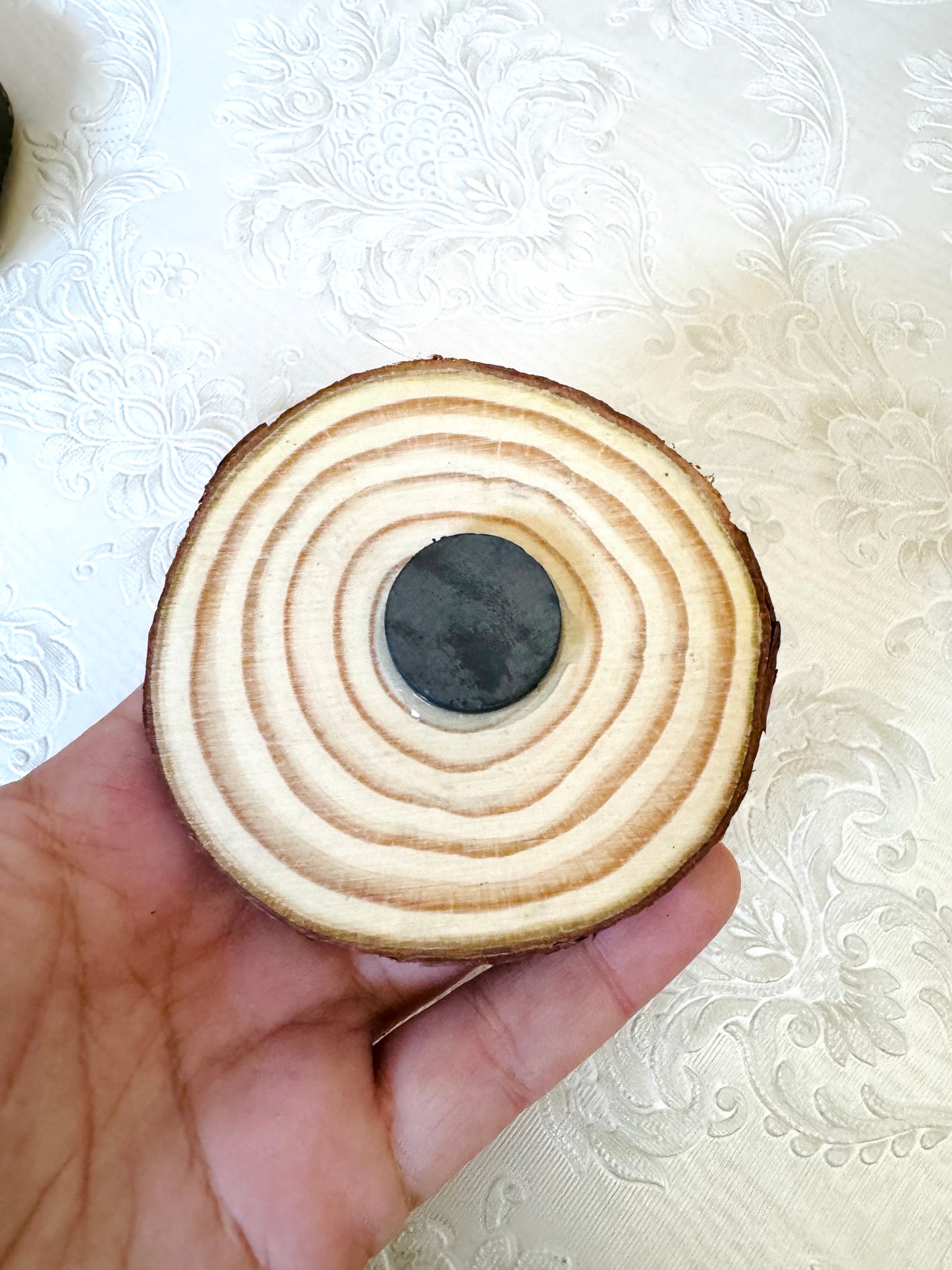 Hand-painted mini wood slice MAGNET / Kézzel festett mini fakorong mágnes