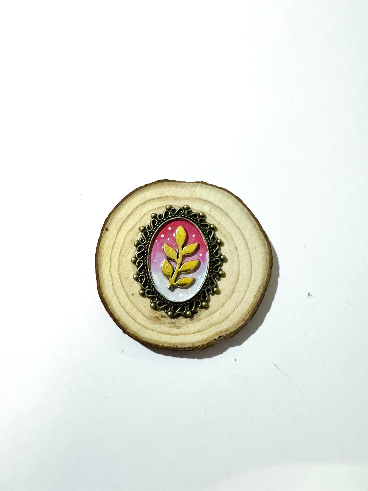 Hand-painted mini wood slice MAGNET / Kézzel festett mini fakorong mágnes