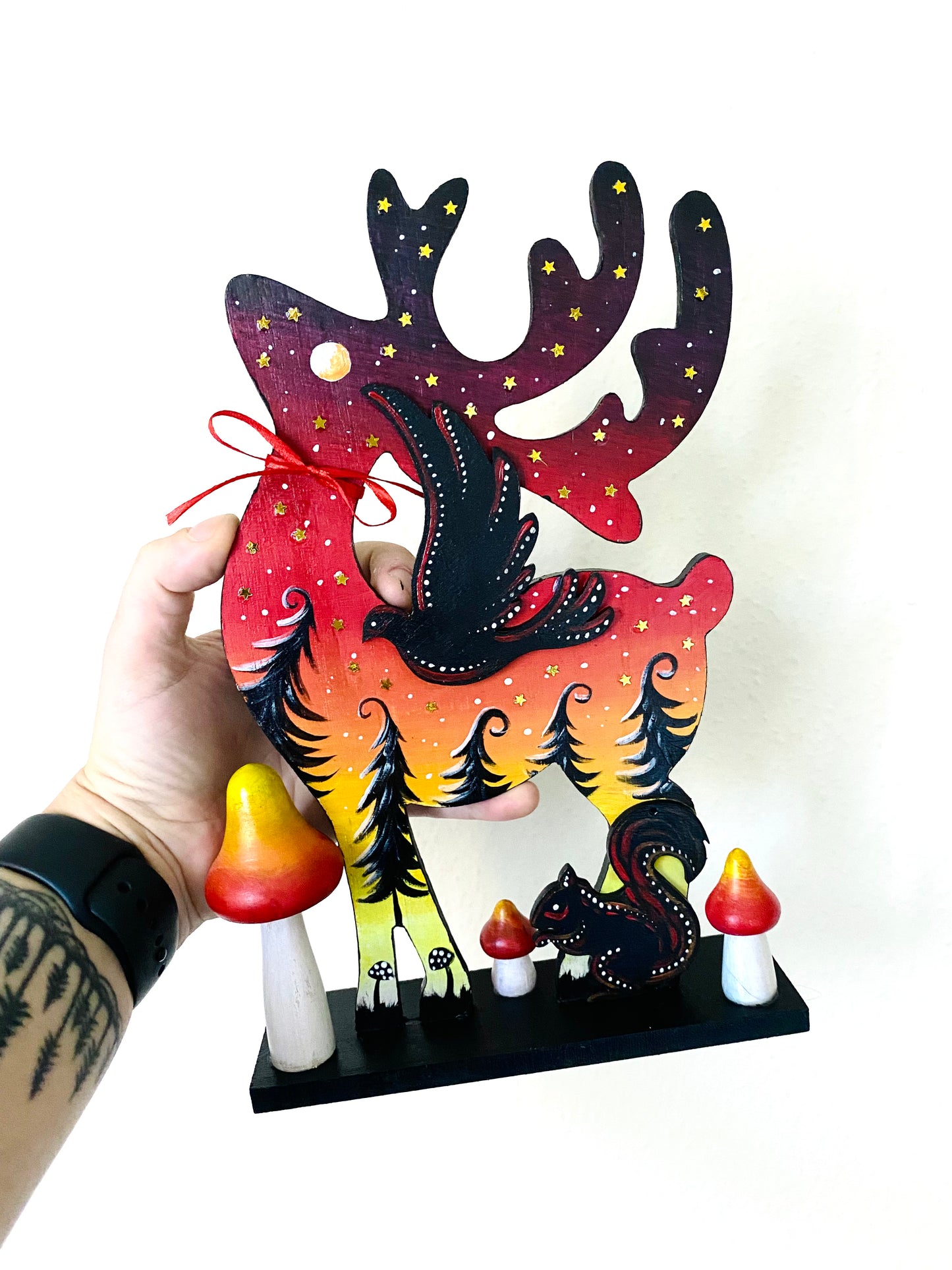 Weihnachtshirschfigur / Karácsonyi szarvas