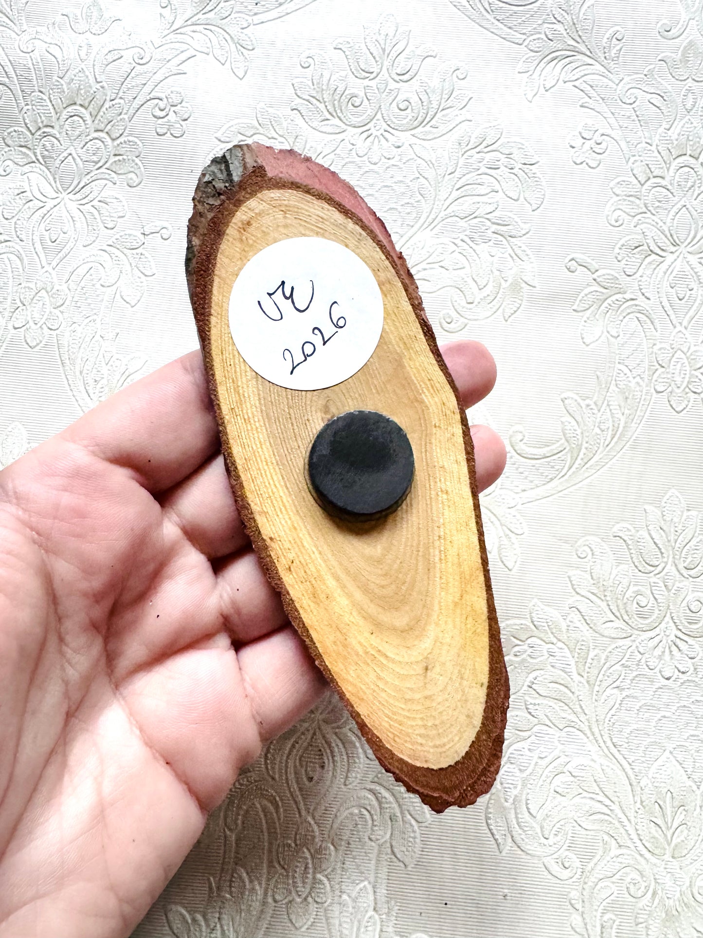 Hand-painted mini wood slice MAGNET / Kézzel festett mini fakorong mágnes