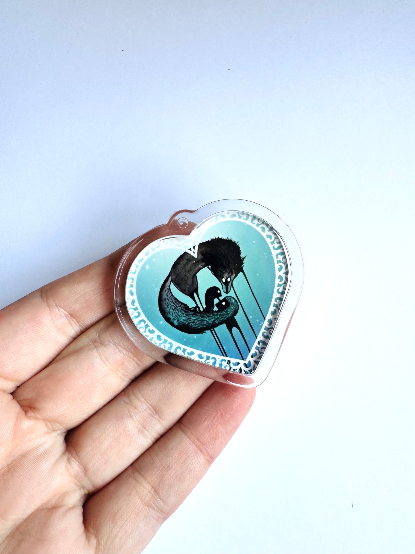 Plexi HEART magnet / SZÍV Mágnes plexi tokkal
