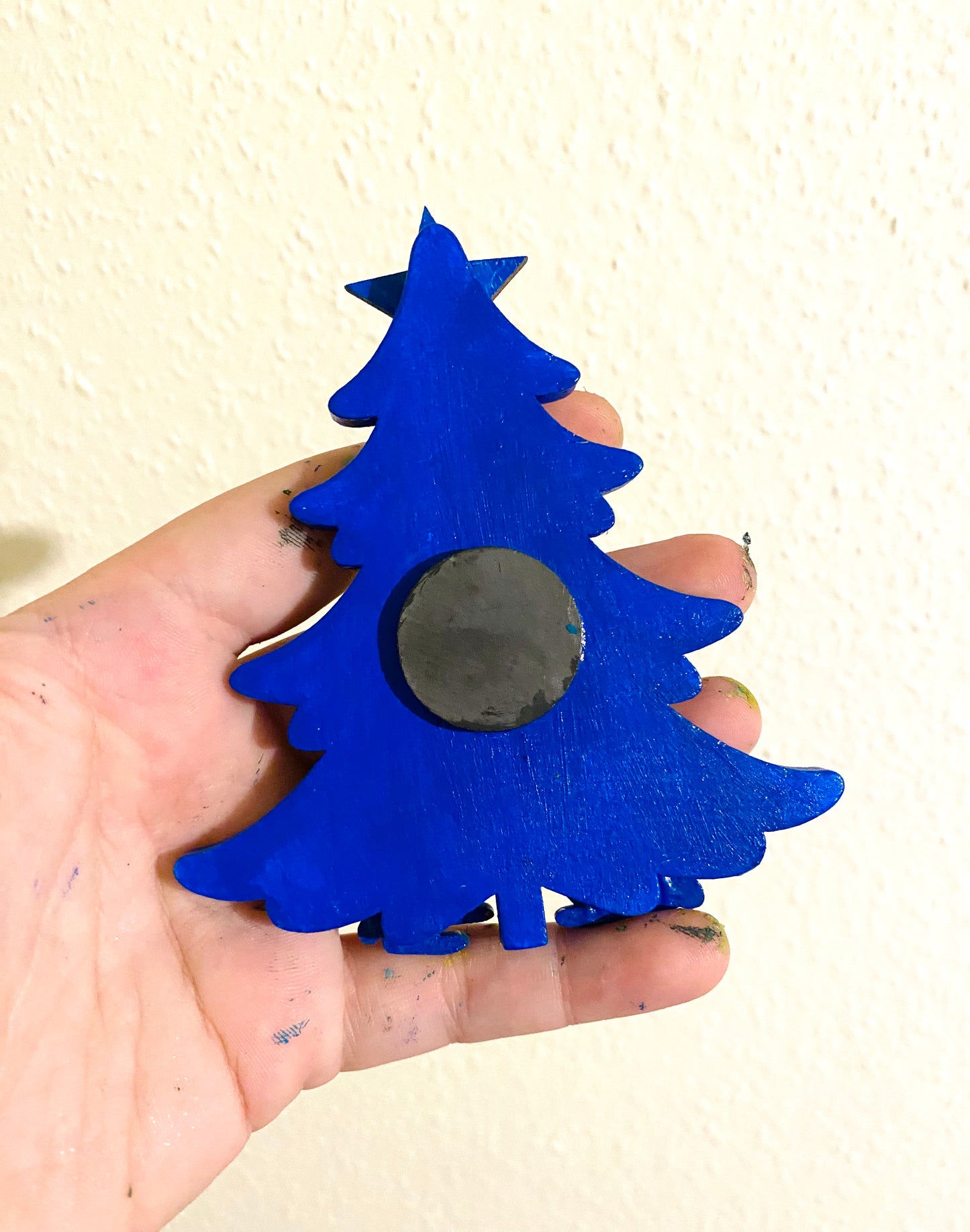 Hand-painted Christmas tree magnet / Kézzel festett karácsonyfa mágnes