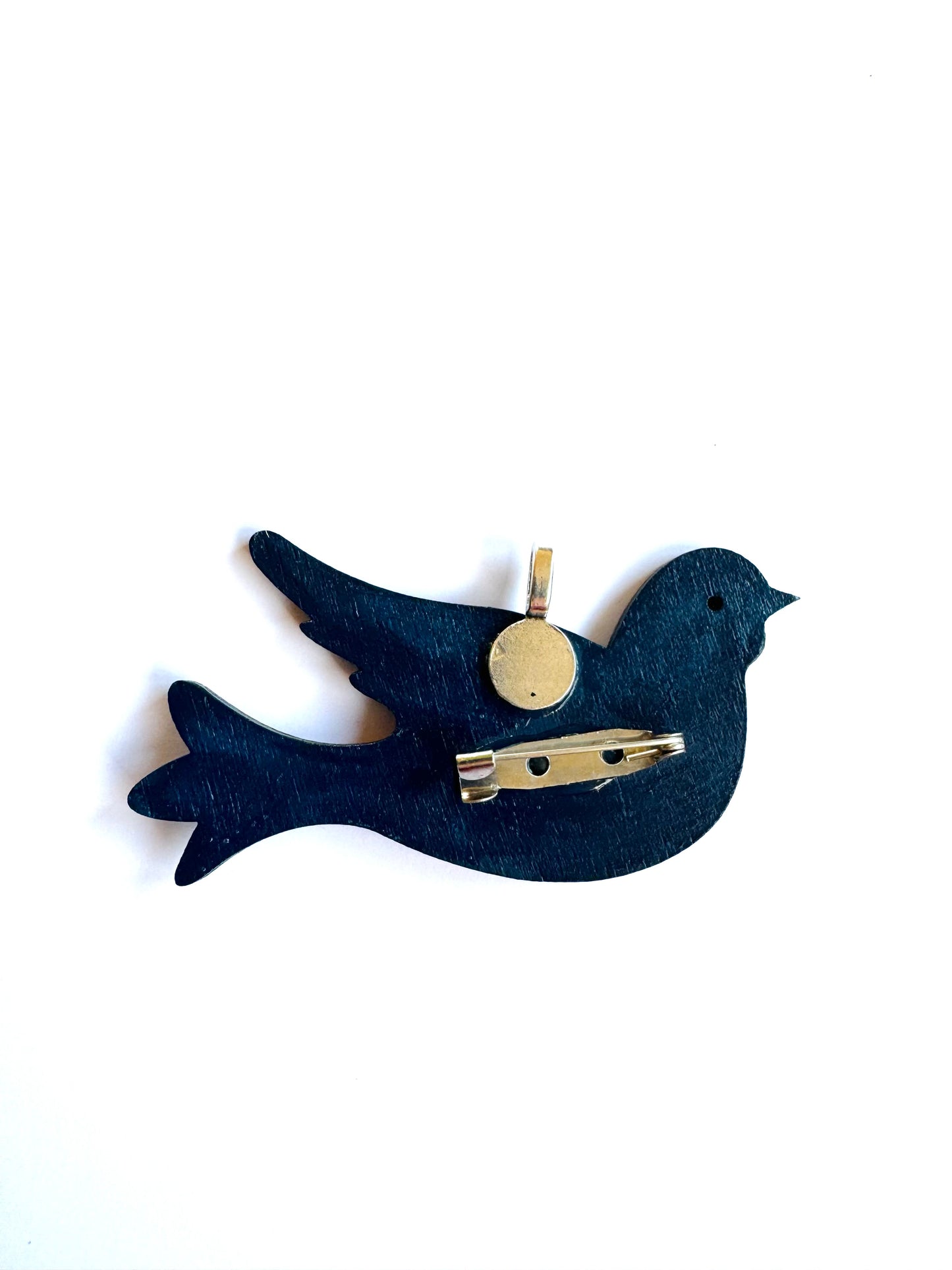 Hand-painted wooden 2 in 1 bird brooch/pendant (Springcollection) / Kézzel festett mini fa 2 az 1-ben madárka bross/medál
