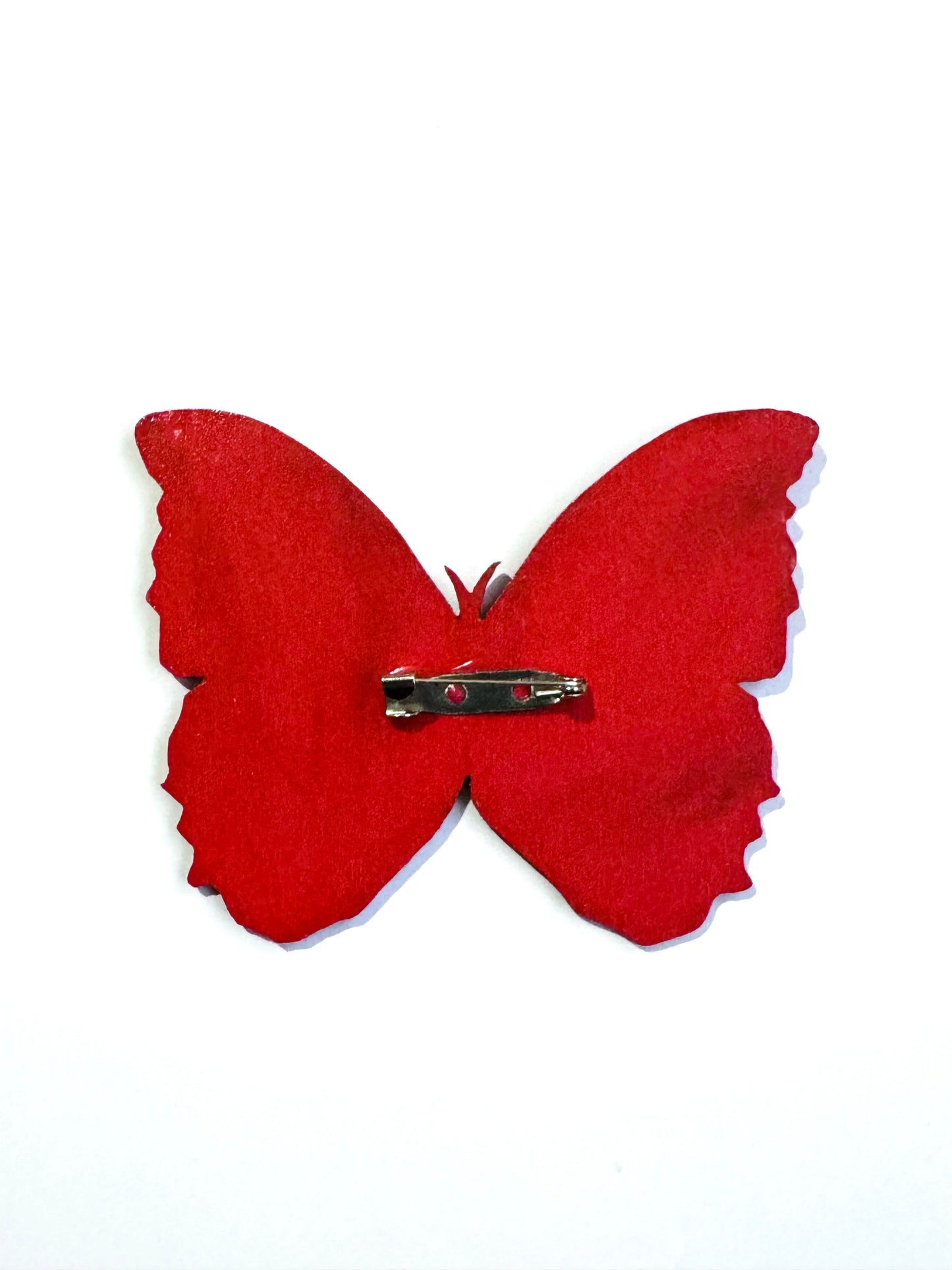 Hand-painted wooden butterfly brooch (Springcollection) / Kézzel festett fa pillangó bross