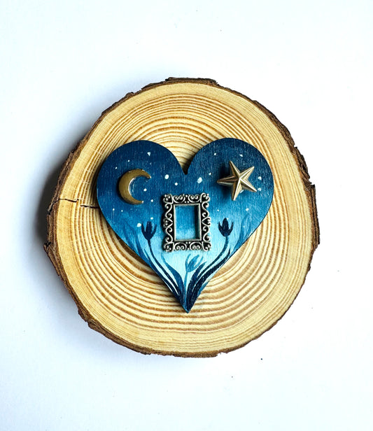 Hand-painted mini wood slice MAGNET / Kézzel festett mini fakorong mágnes