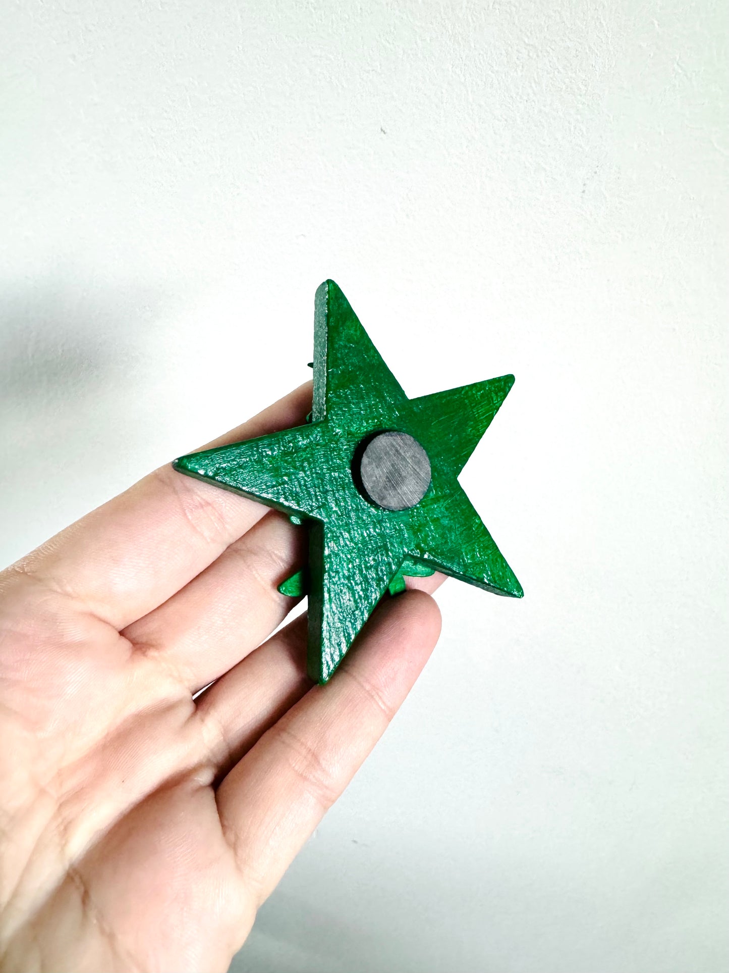 Hand-painted Christmas star magnet / Kézzel festett karácsonyi csillag mágnes