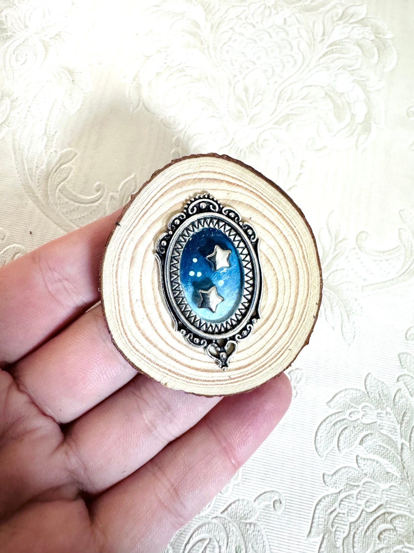 Hand-painted mini wood slice MAGNET / Kézzel festett mini fakorong mágnes