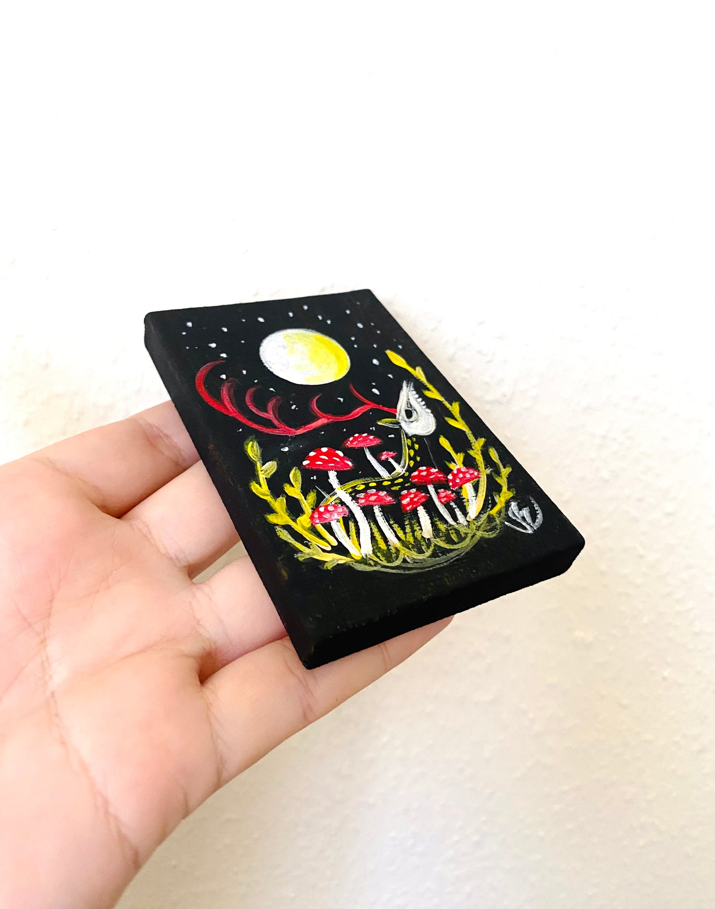 Miniatur-Acrylgemälde auf Leinwand / Mini akrilfestmény vásznon