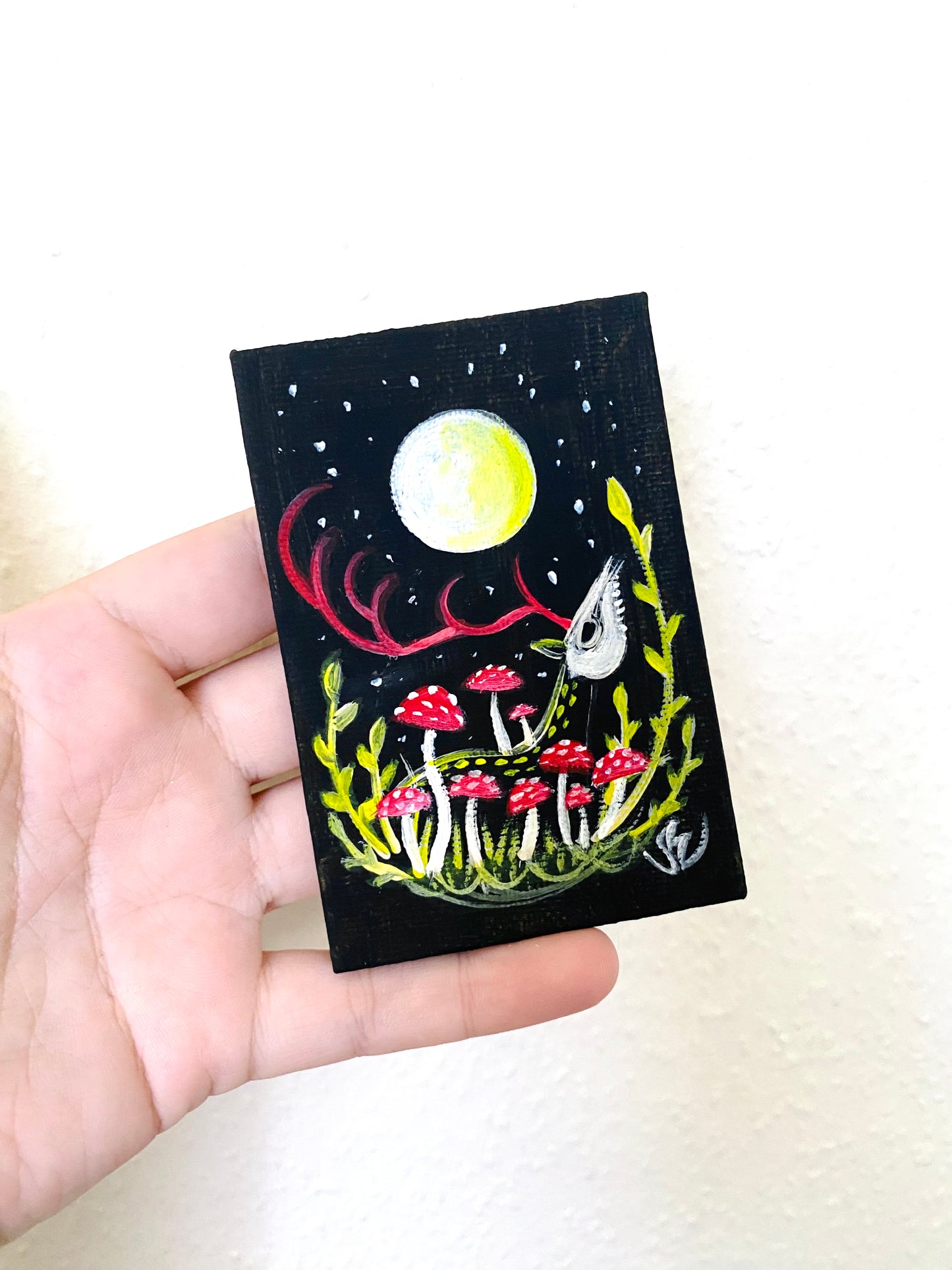 Miniatur-Acrylgemälde auf Leinwand / Mini akrilfestmény vásznon