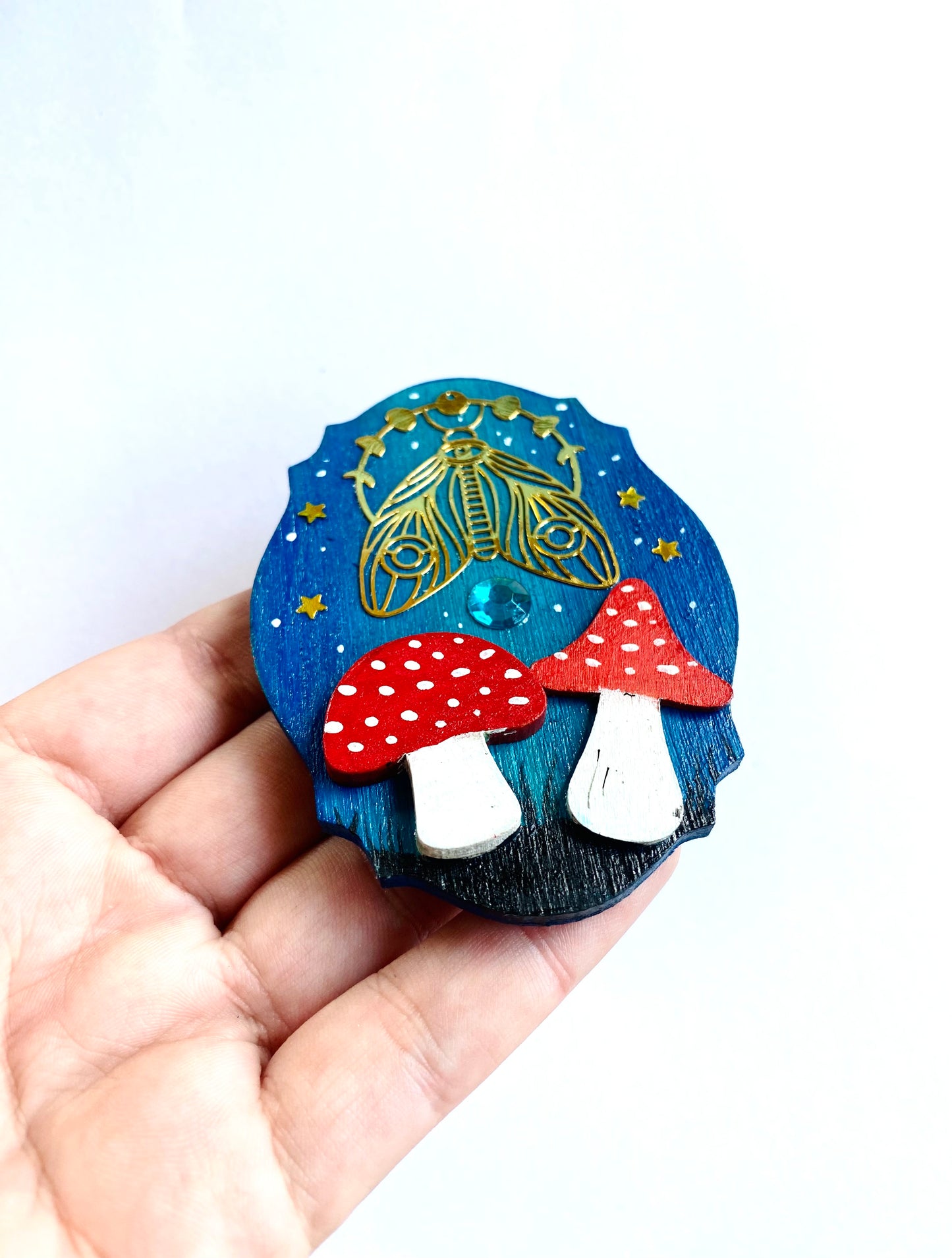 Hand-painted fungi magnet / Kézzel festett gomba mágnes