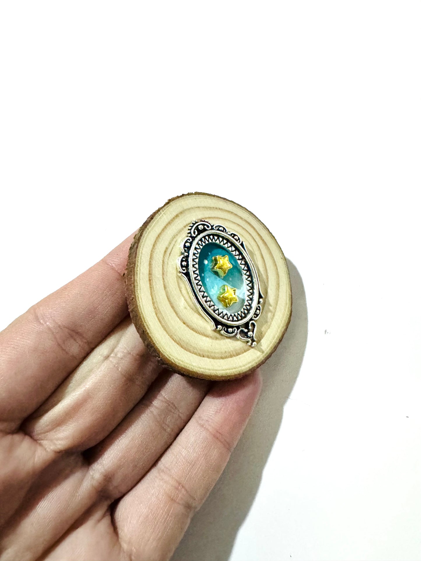 Hand-painted mini wood slice MAGNET / Kézzel festett mini fakorong mágnes