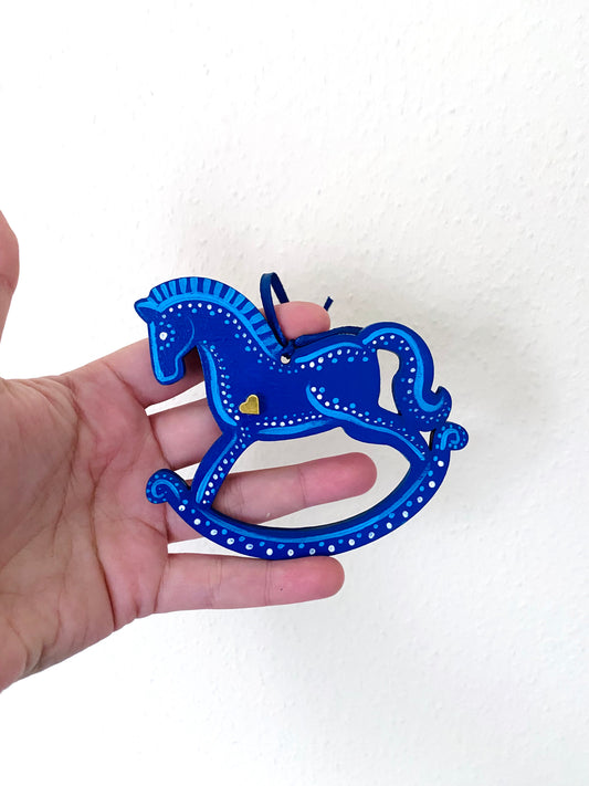 Hand-painted rocking horse ornament / Kézzel festett hintaló dísz