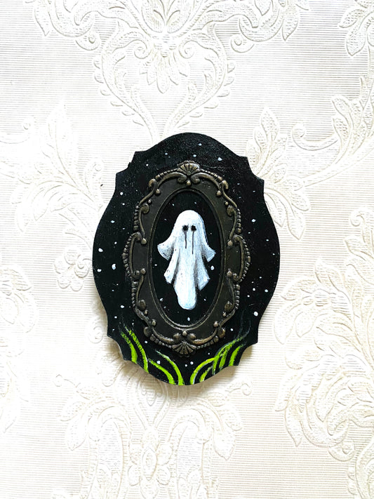 Hand-painted ghostie magnet / Kézzel festett szellem mágnes
