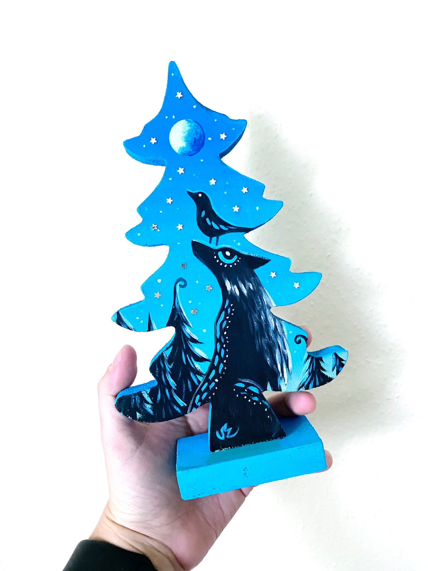Handbemalte Kiefernfigur KLEINER / Kézzel festett fenyőfa figura KISEBB