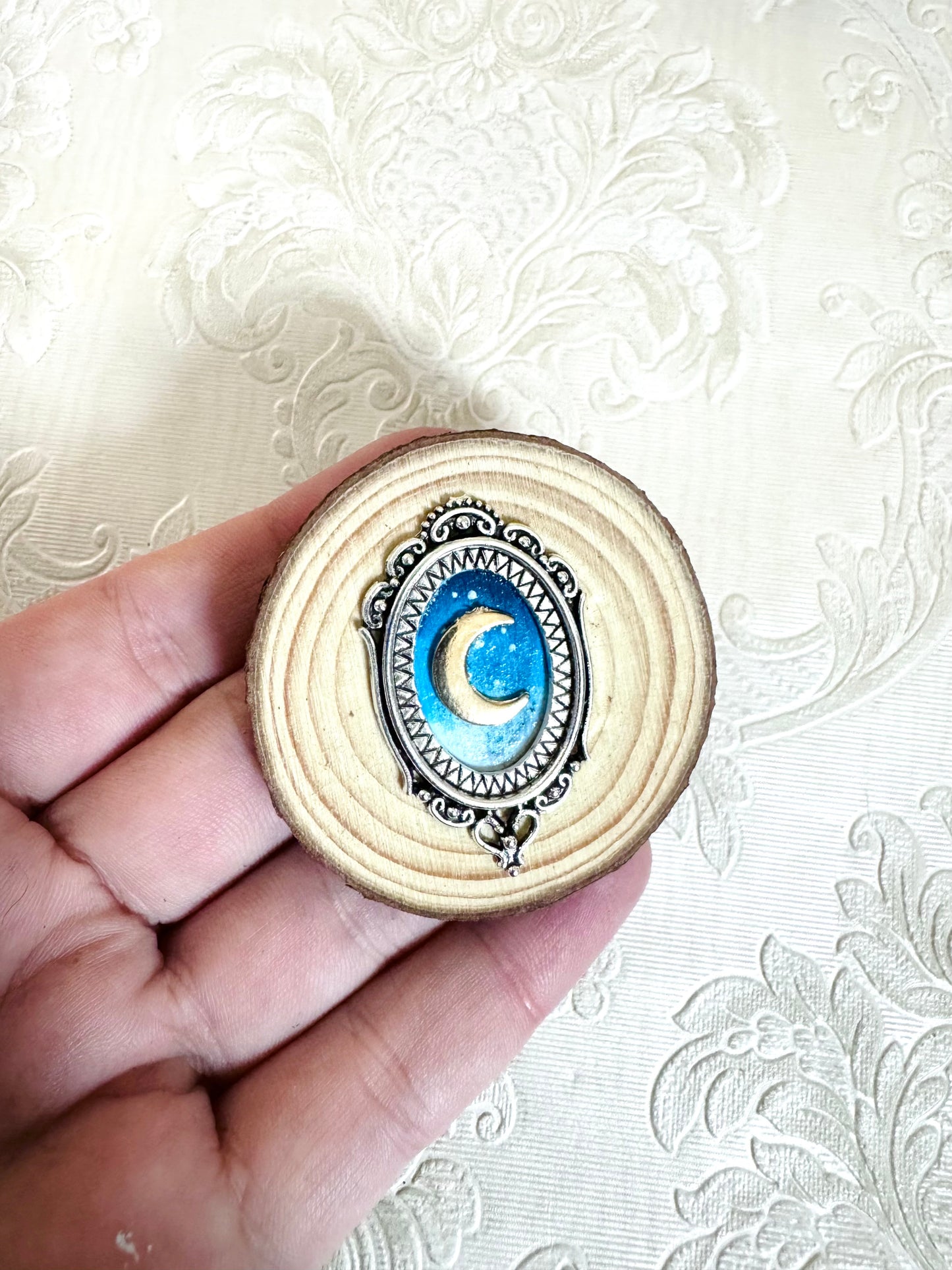 Hand-painted mini wood slice MAGNET / Kézzel festett mini fakorong mágnes